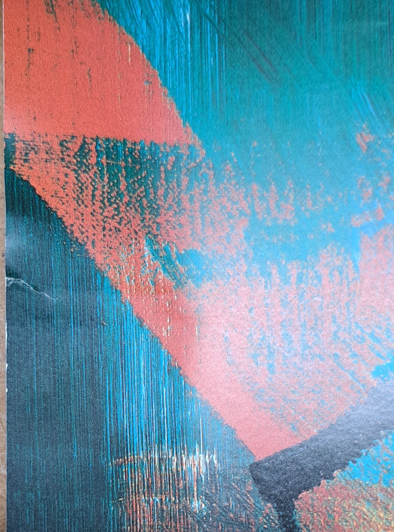 Detail n: Gerhard Richter, geb. 1932, Titel: Merlin, Farboffset auf glattem Papier, handsign., 1991, ca. 111x115,5 cm, griffknicke sichtbar