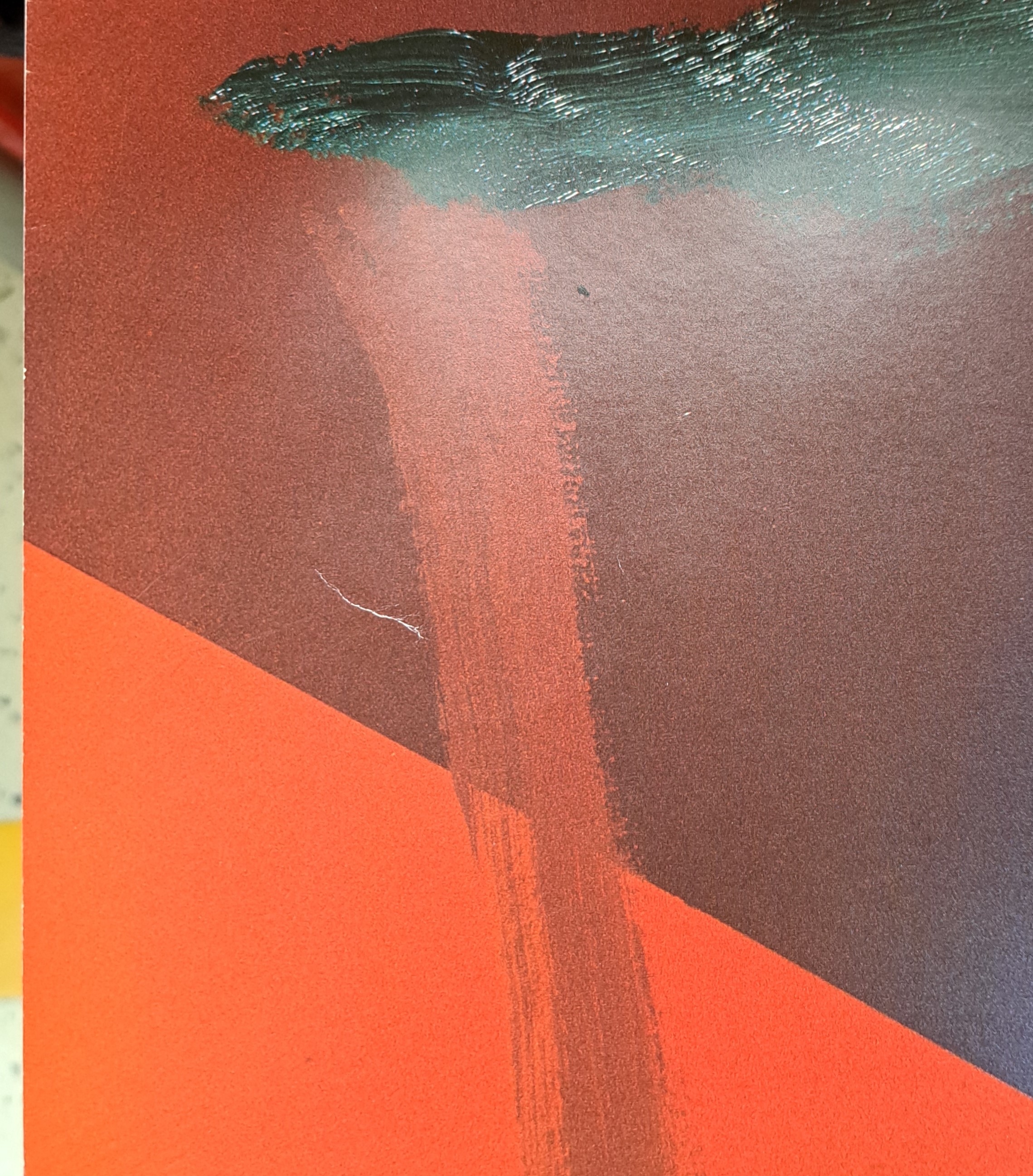 Detail o: Gerhard Richter, geb. 1932, Titel: Merlin, Farboffset auf glattem Papier, handsign., 1991, ca. 111x115,5 cm, griffknicke sichtbar
