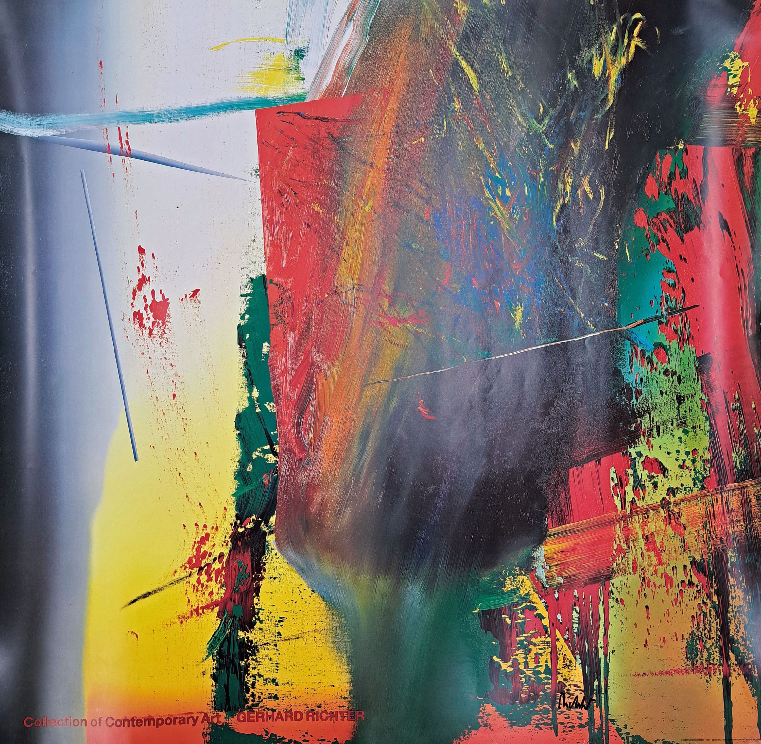 Gerhard Richter, geb. 1932 Dresden, Titel: D.G. Collection of Contemporary Art, Farboffset, handsign., ca. 117x117 cm, herausgeber: Achenbach Edition ...