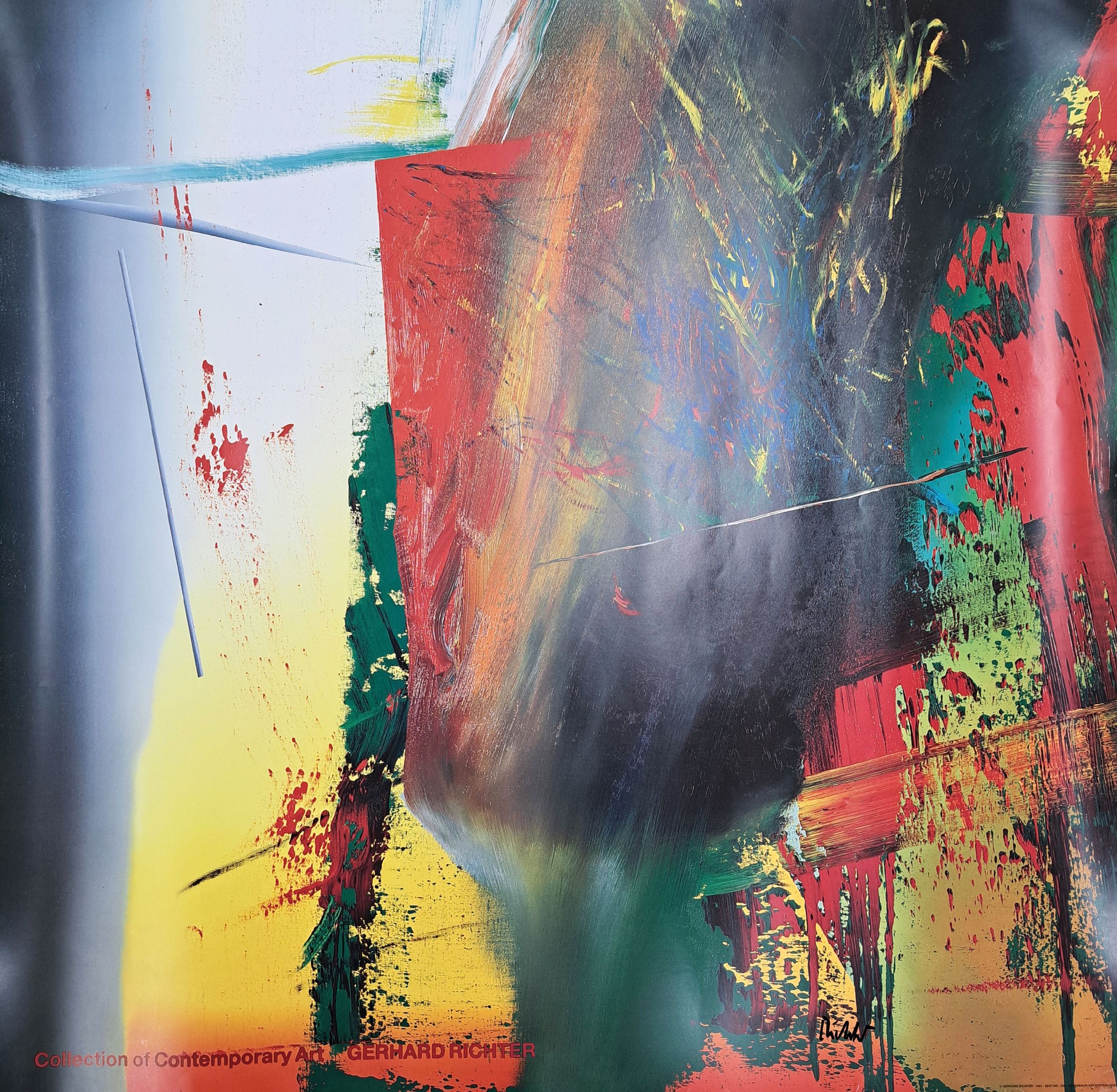 Detail k: Gerhard Richter, geb. 1932 Dresden, Titel: D.G. Collection of Contemporary Art, Farboffset, handsign., ca. 117x117 cm, herausgeber: Achenbach Edition ...