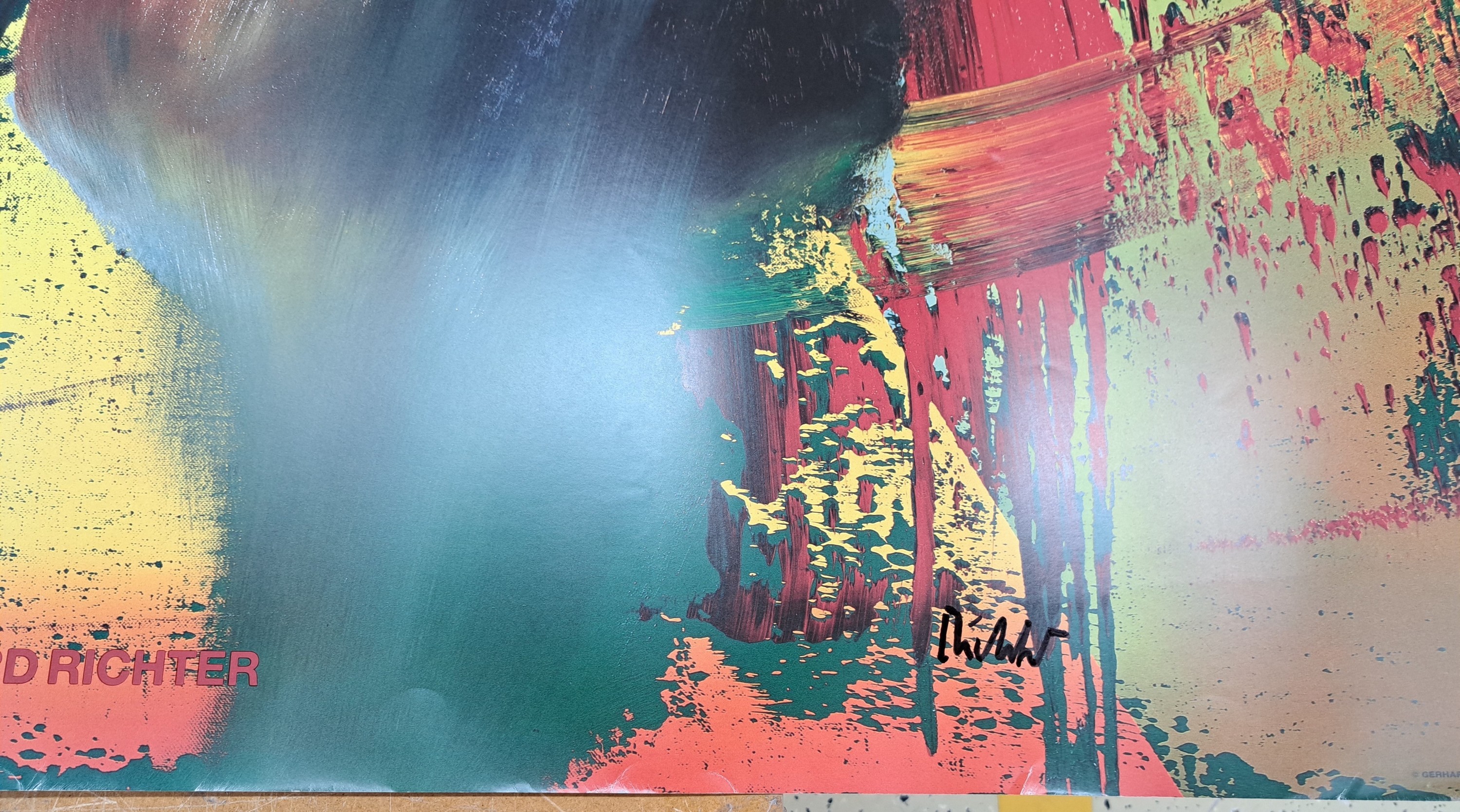Detail p: Gerhard Richter, geb. 1932 Dresden, Titel: D.G. Collection of Contemporary Art, Farboffset, handsign., ca. 117x117 cm, herausgeber: Achenbach Edition ...