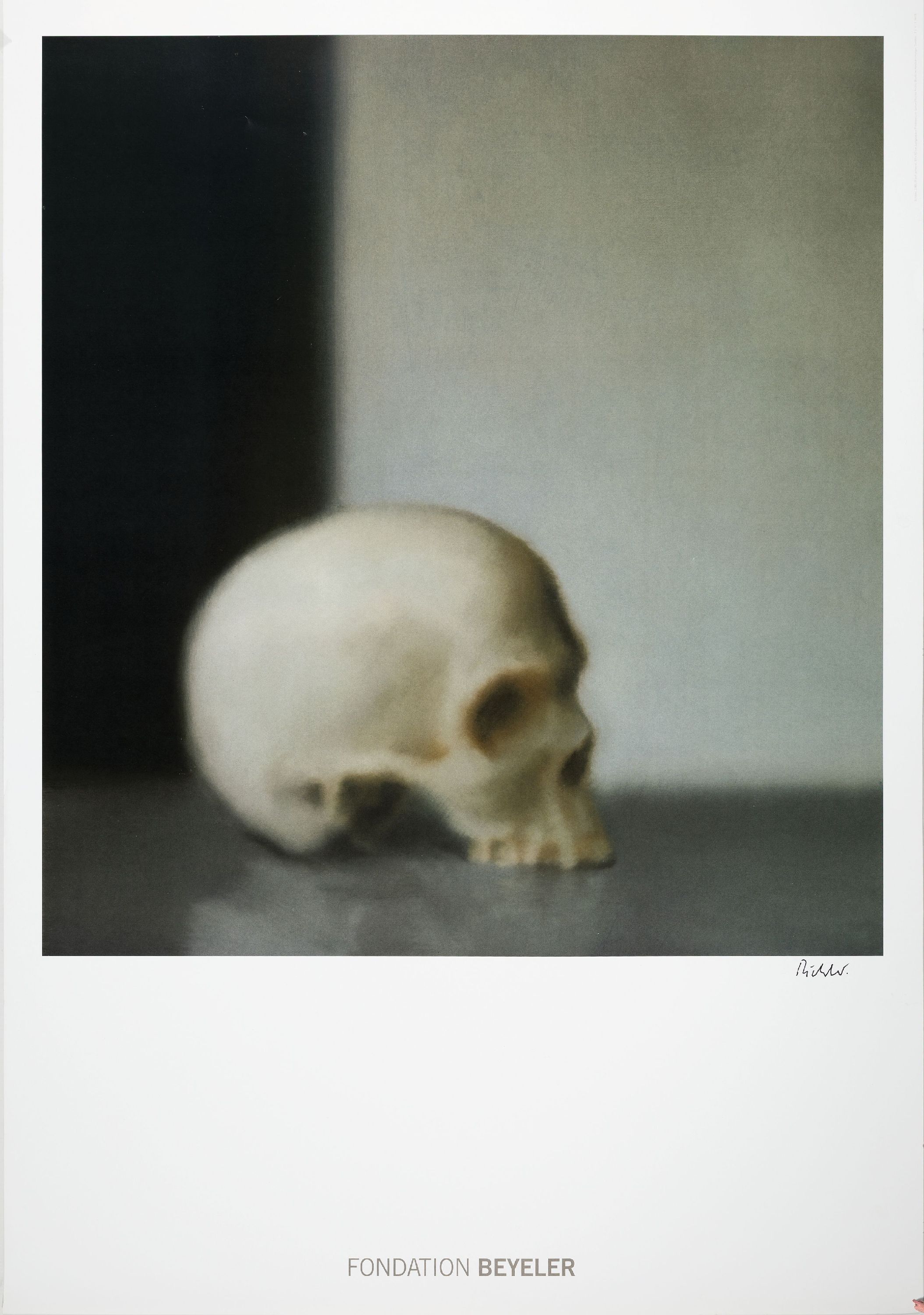 Gerhard Richter, 1932 Dresden, Titel: Schädel, Farboffset, handsign., Herausgeber: Fontation Beyerle-2014, Blatt ca. 70x100 cm