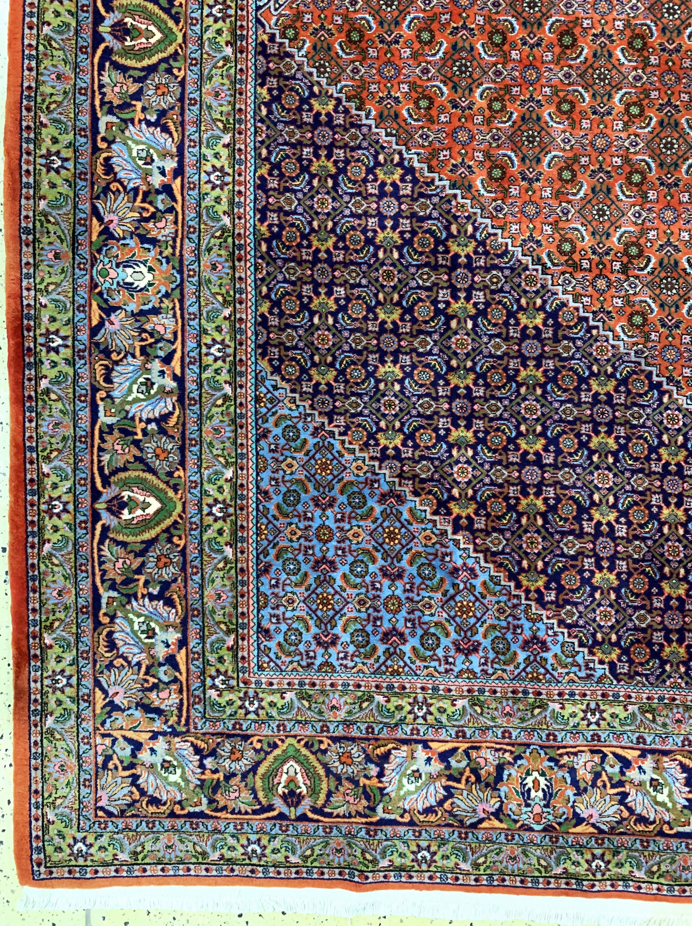 Detail b: Bidjar Kork fein, Persien, Mitte 20.Jhd, Korkwolle auf Baumwolle, ca. 396 x 300 cm, EHZ: 1-2