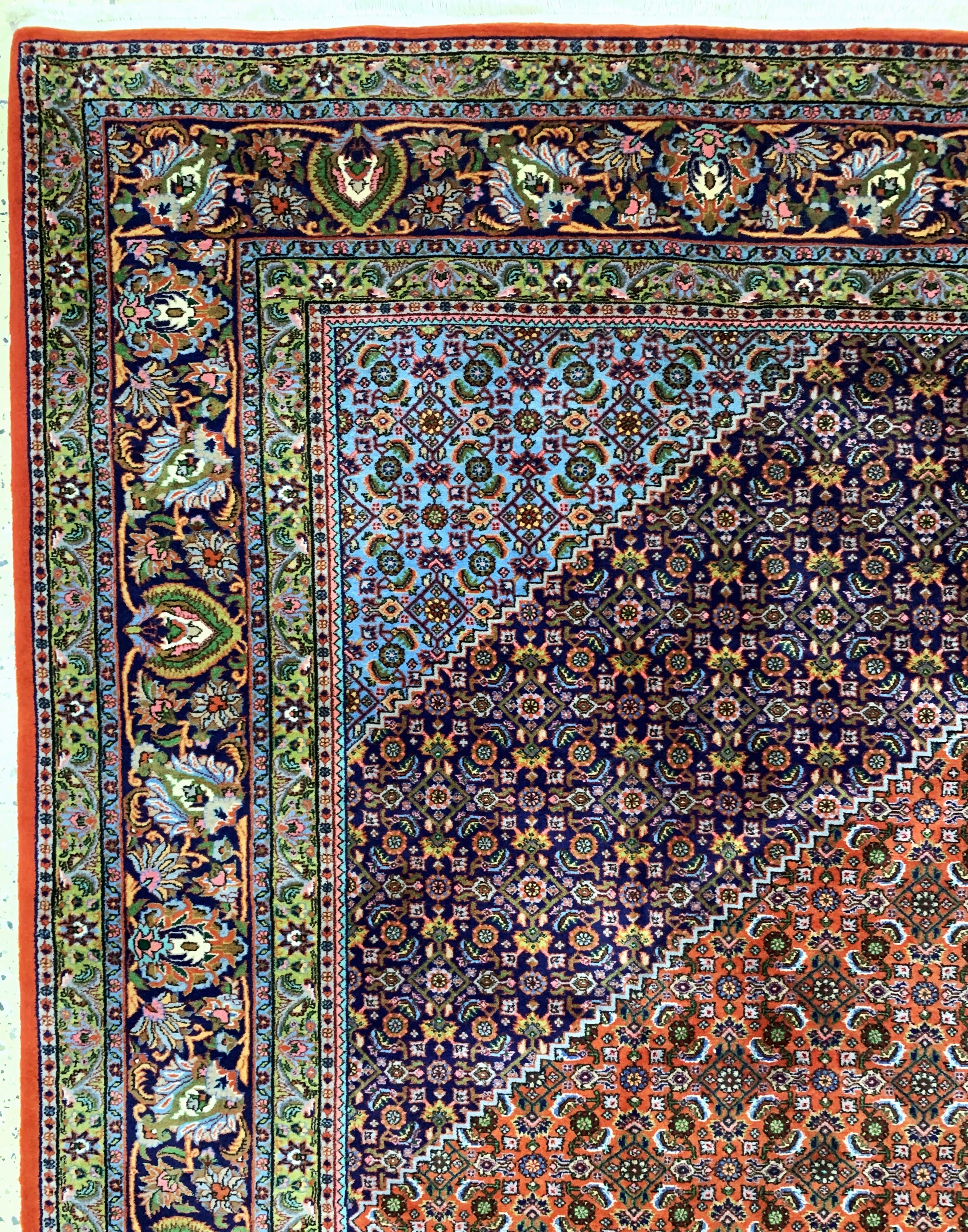 Detail d: Bidjar Kork fein, Persien, Mitte 20.Jhd, Korkwolle auf Baumwolle, ca. 396 x 300 cm, EHZ: 1-2
