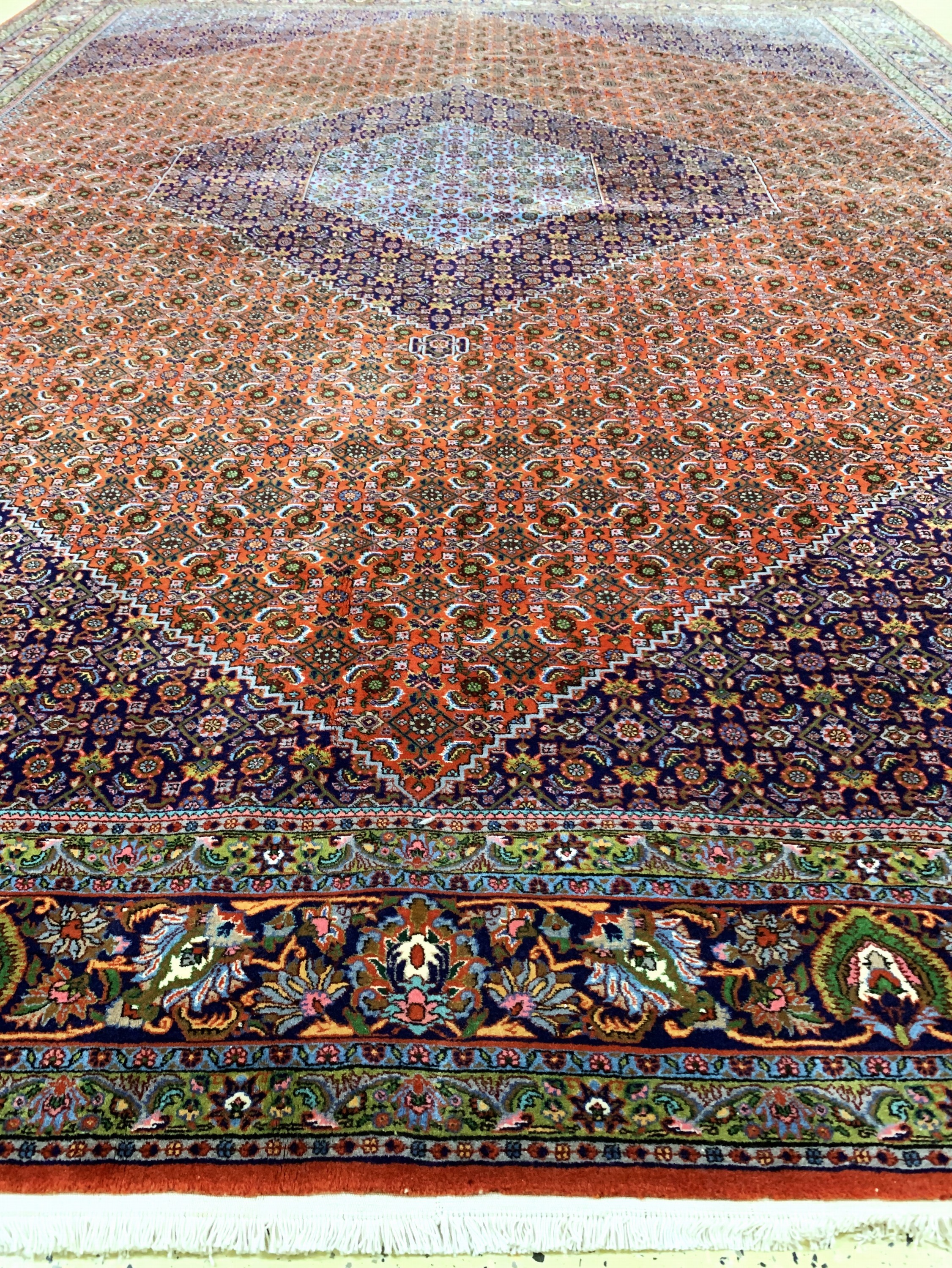 Detail g: Bidjar Kork fein, Persien, Mitte 20.Jhd, Korkwolle auf Baumwolle, ca. 396 x 300 cm, EHZ: 1-2