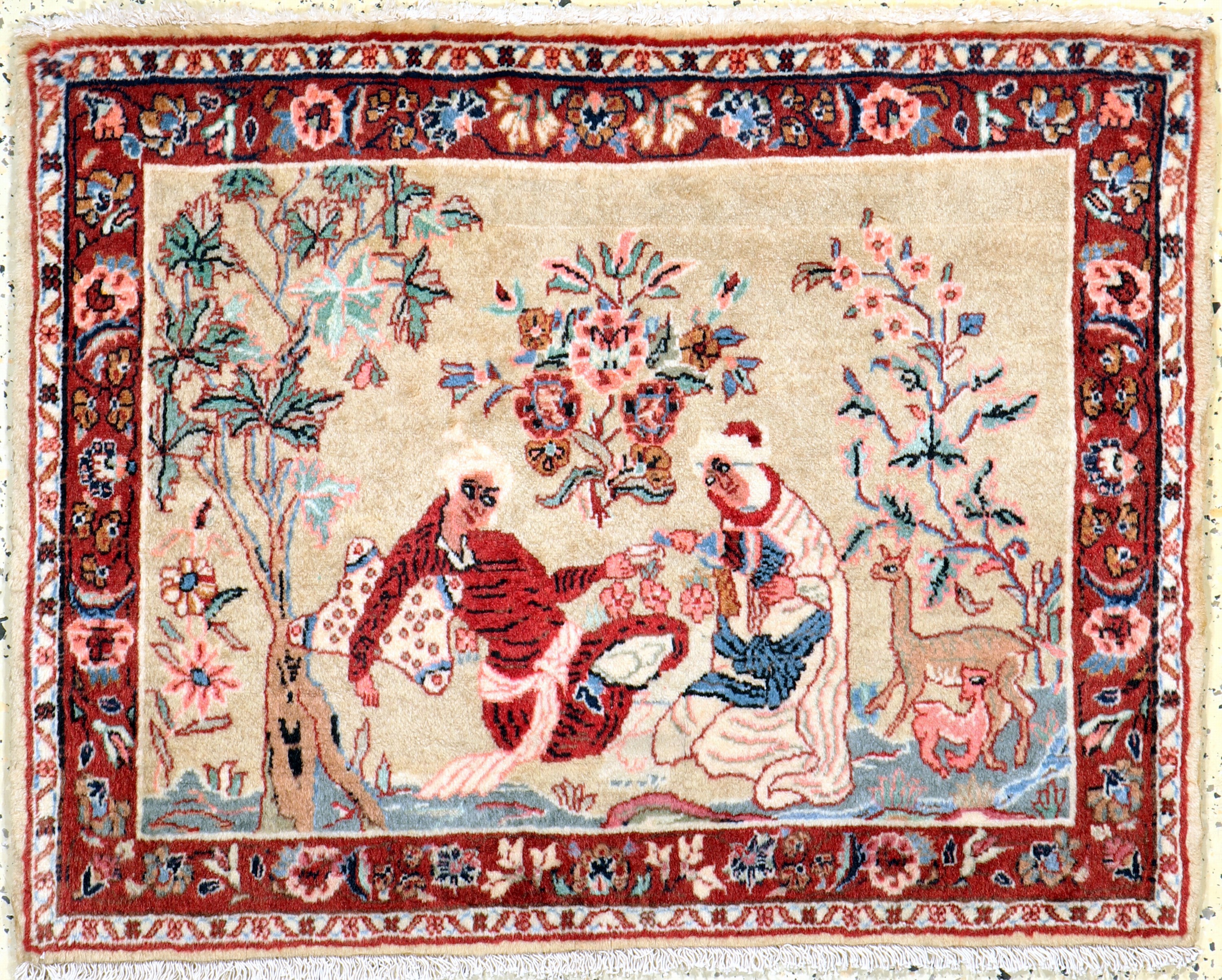 Sarogh, Persien, Mitte 20.Jhd., Wolle auf Baumwolle, ca. 70 x 90 cm, EHZ: 1-2