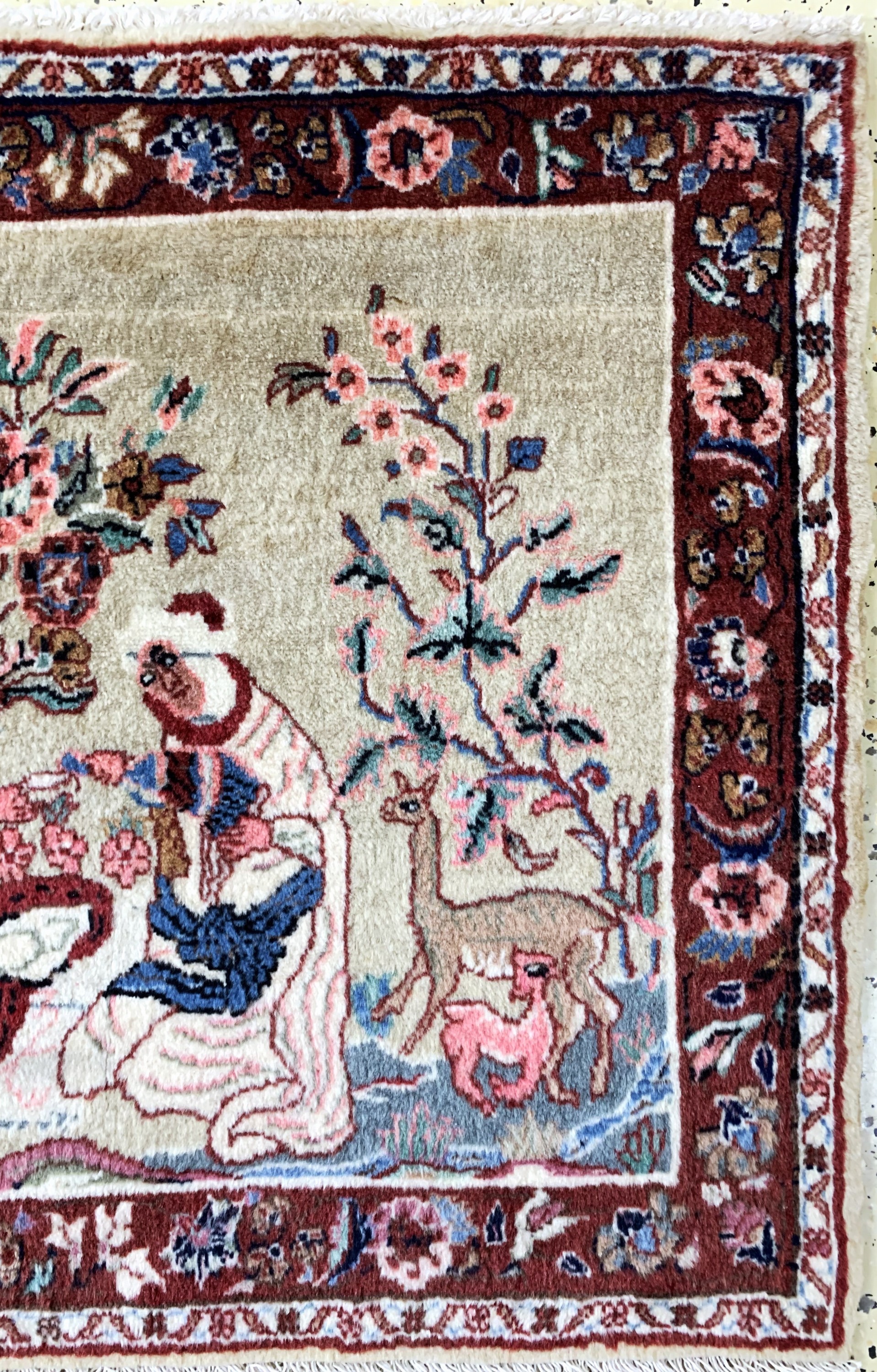 Detail a: Sarogh, Persien, Mitte 20.Jhd., Wolle auf Baumwolle, ca. 70 x 90 cm, EHZ: 1-2