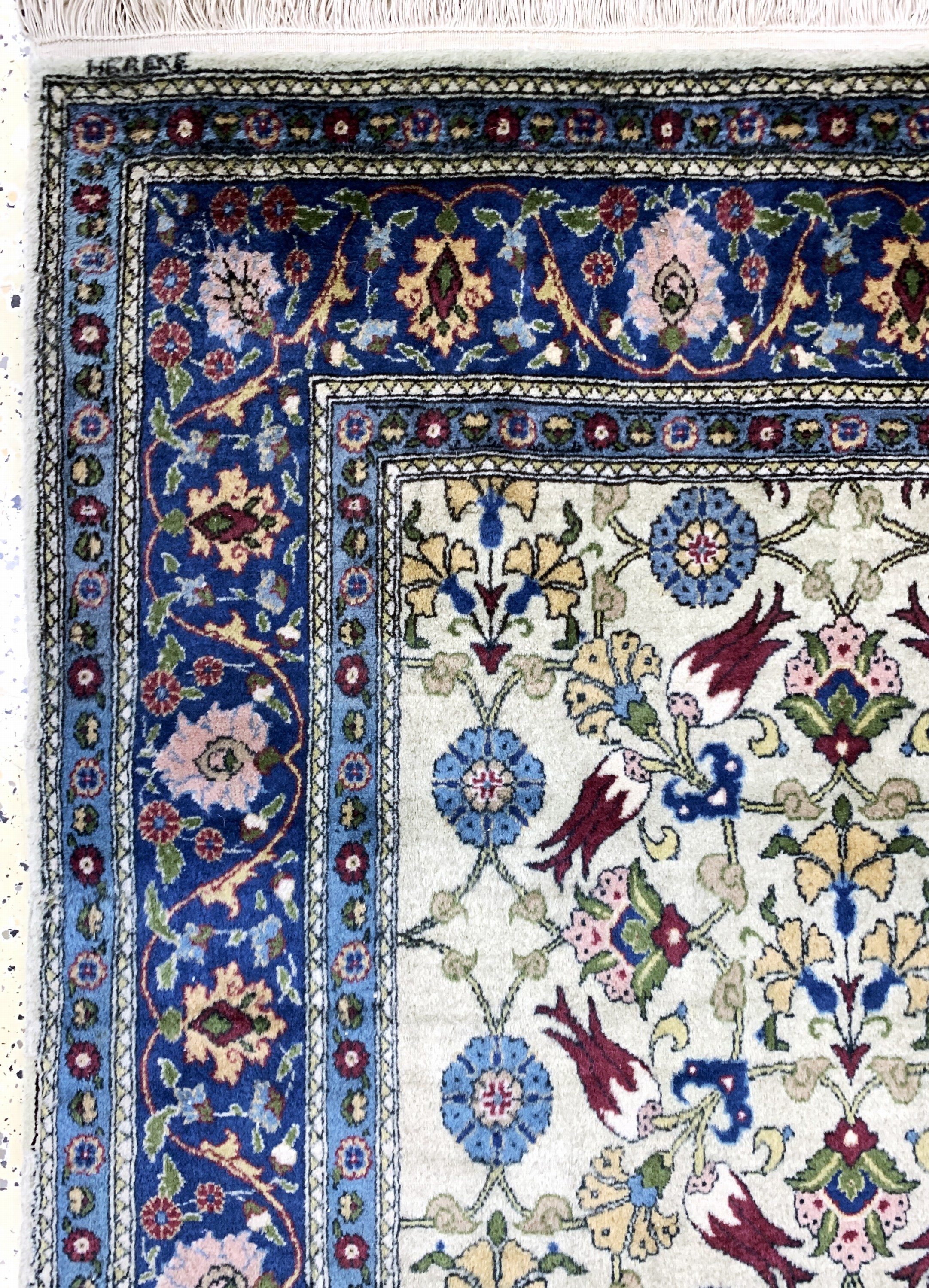 Detail d: Hereke sign., Türkei, Mitte 20.Jhd., Wolle auf Baumwolle, ca. 260 x 170 cm, EHZ: 2