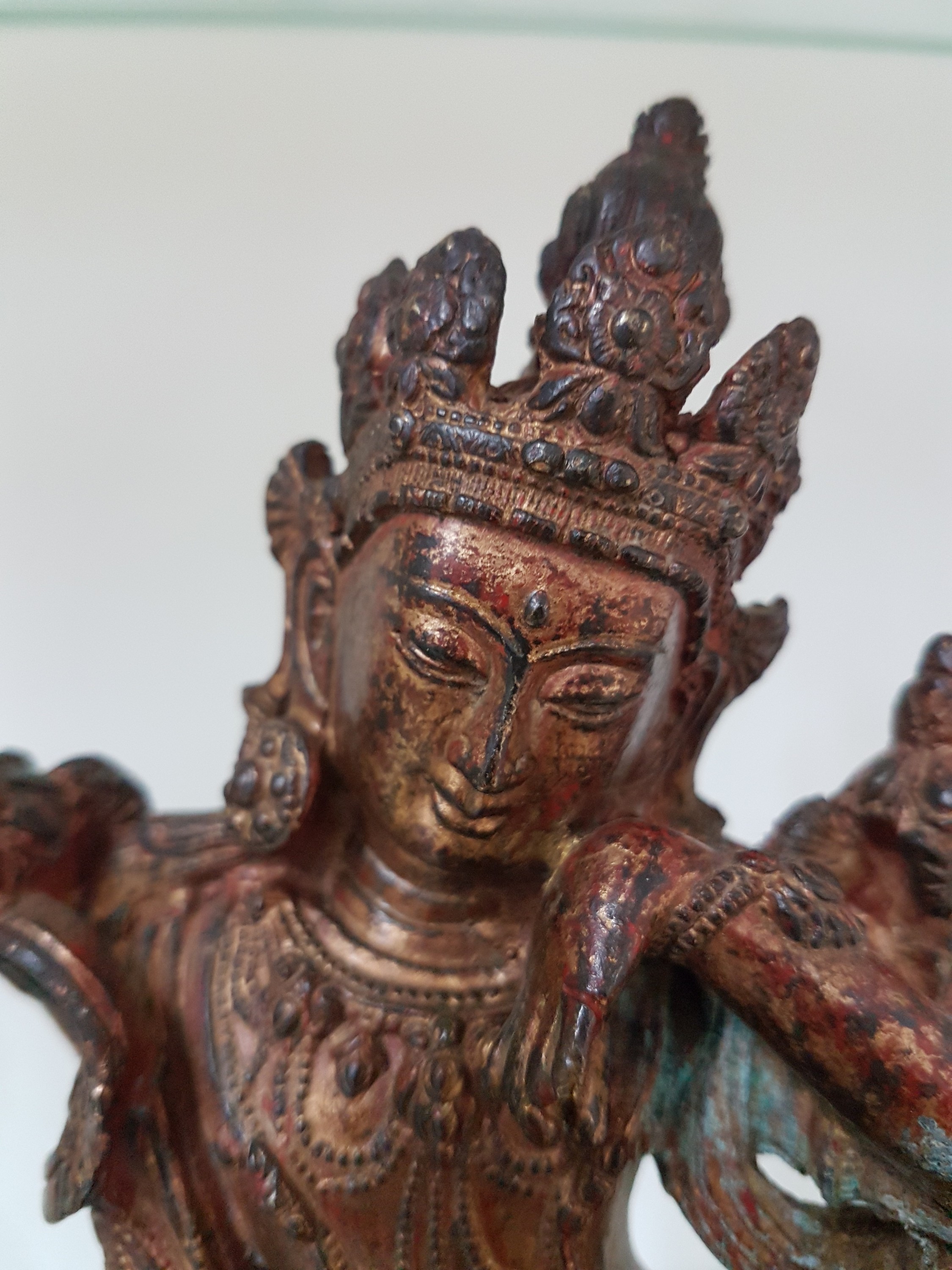 Detail f: Tara, Tibet, 20. Jh., Bronze, doppelter Lotussockel, H. 20cm