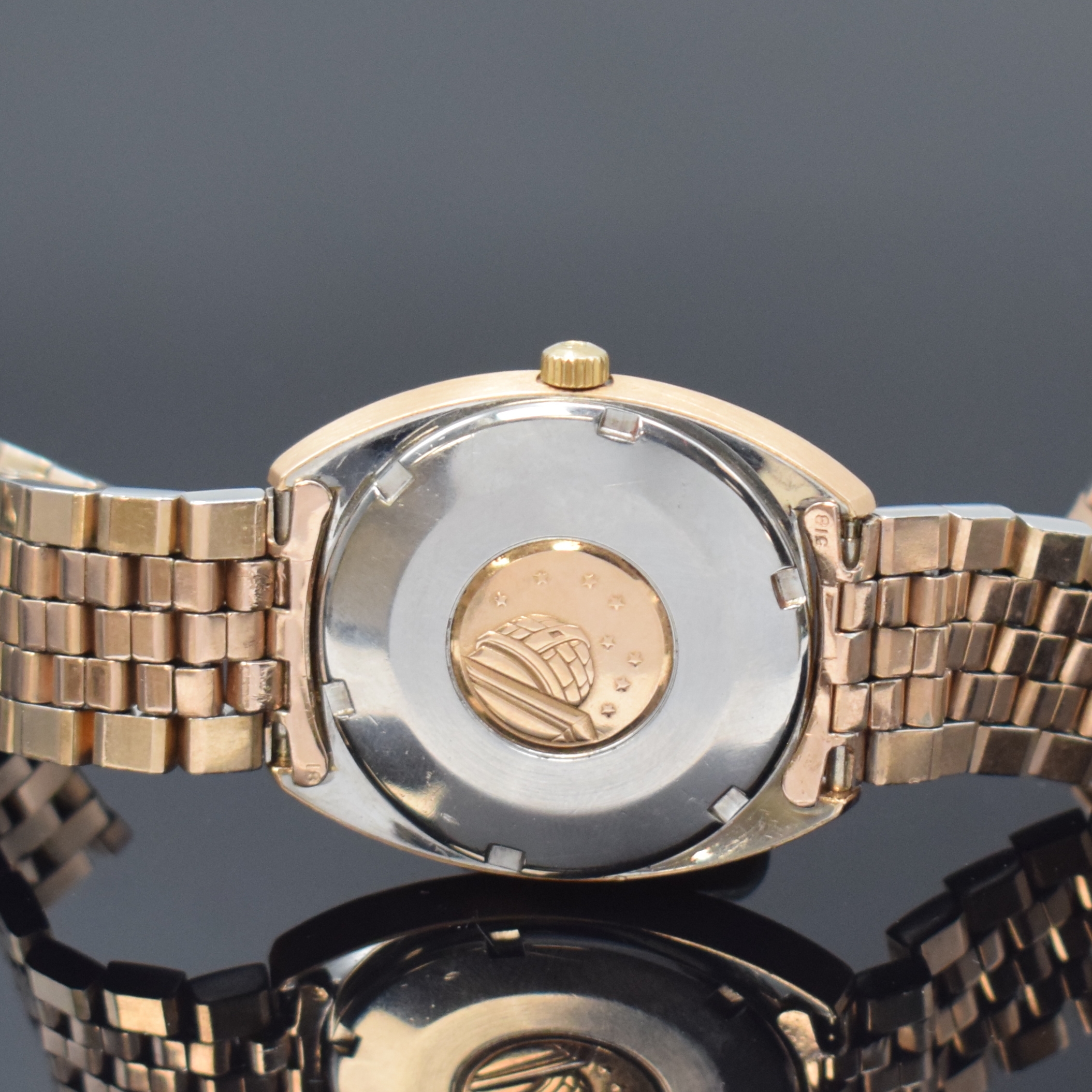 Detail e: OMEGA Constellation Chronometer Armbanduhr Referenz CE 168.019, Automatik, Schweiz um 1969, Edelstahl m. Rotgold-Haube inkl. rotverg. orig. ...