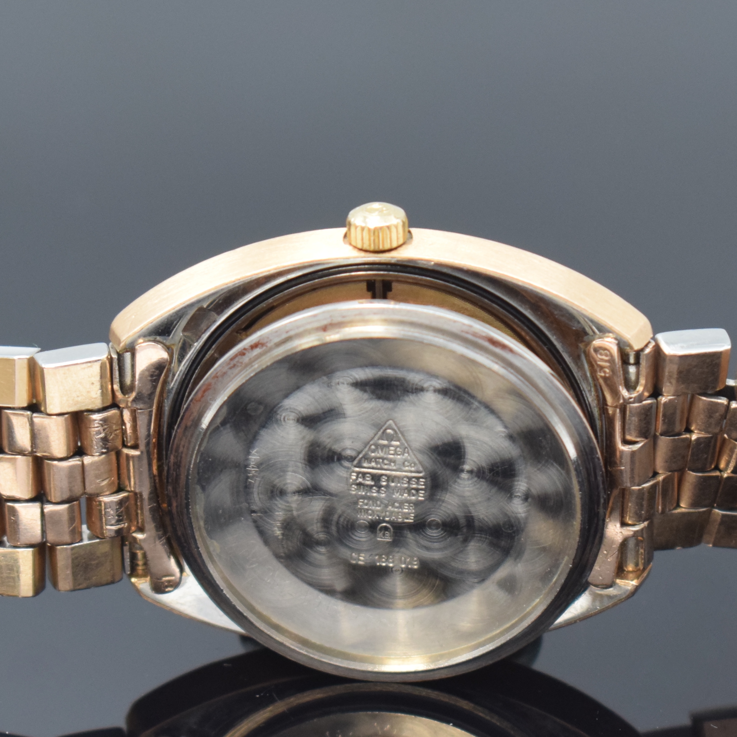 Detail h: OMEGA Constellation Chronometer Armbanduhr Referenz CE 168.019, Automatik, Schweiz um 1969, Edelstahl m. Rotgold-Haube inkl. rotverg. orig. ...