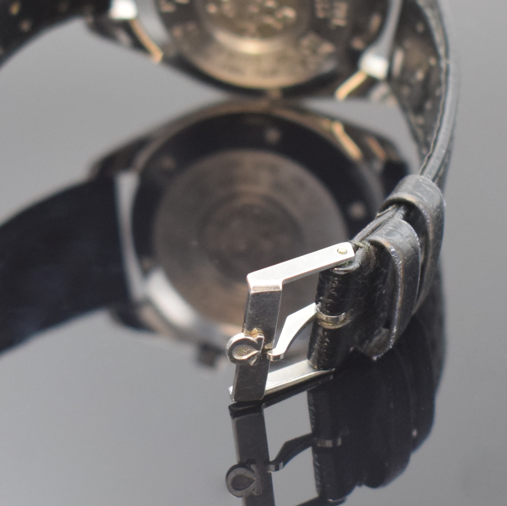 Detail b: OMEGA Speedmaster Professional Armbandchronograph Referenz 145022-71ST, Schweiz um 1971, Handaufzug, Edelstahlgeh. inkl. Lederband m. orig. ...