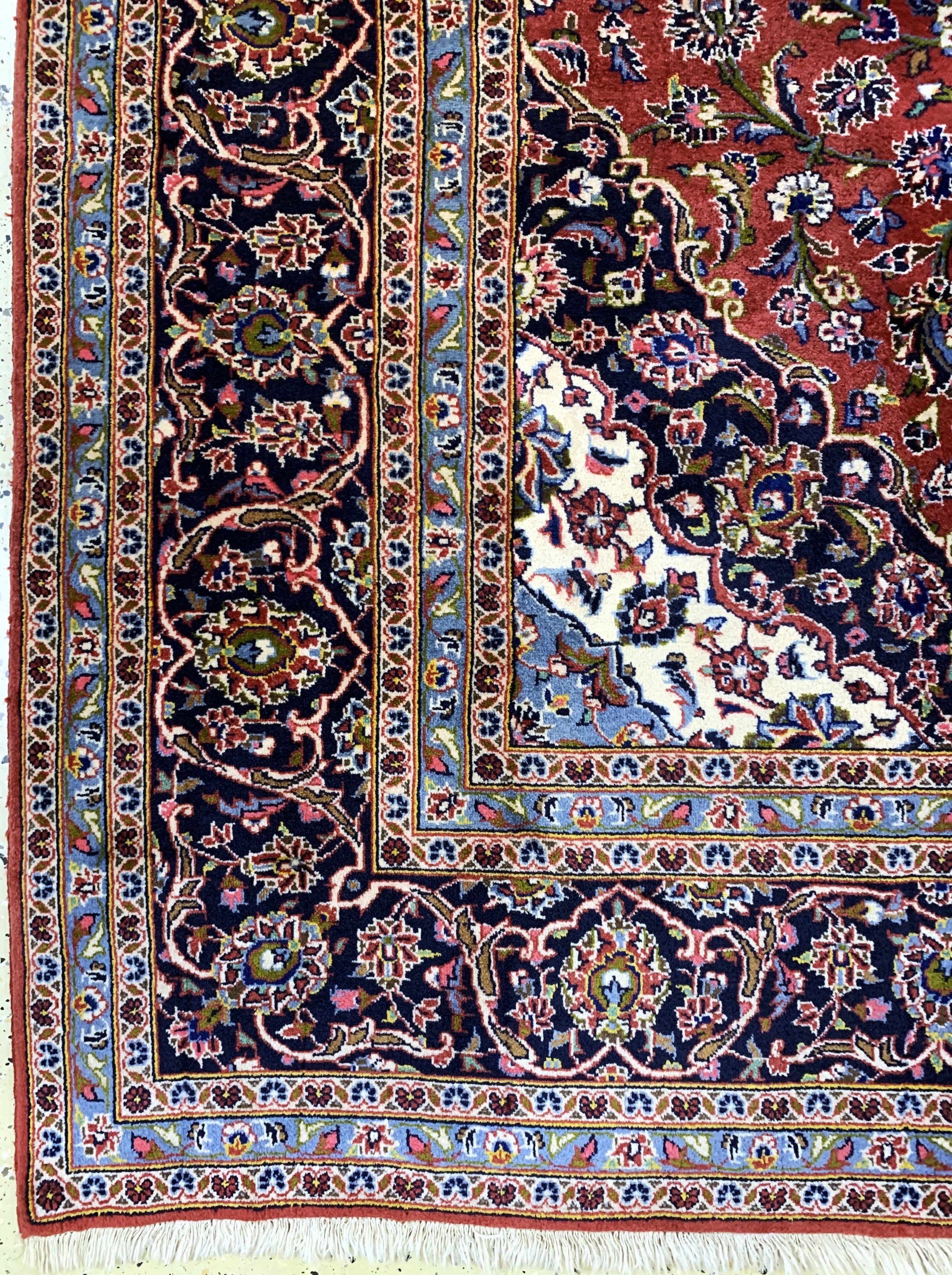 Detail b: Keschan Kork, Persien, Ende 20.Jhd, Korkwolle auf Baumwolle, ca. 352 x 250 cm, EHZ: 1-2