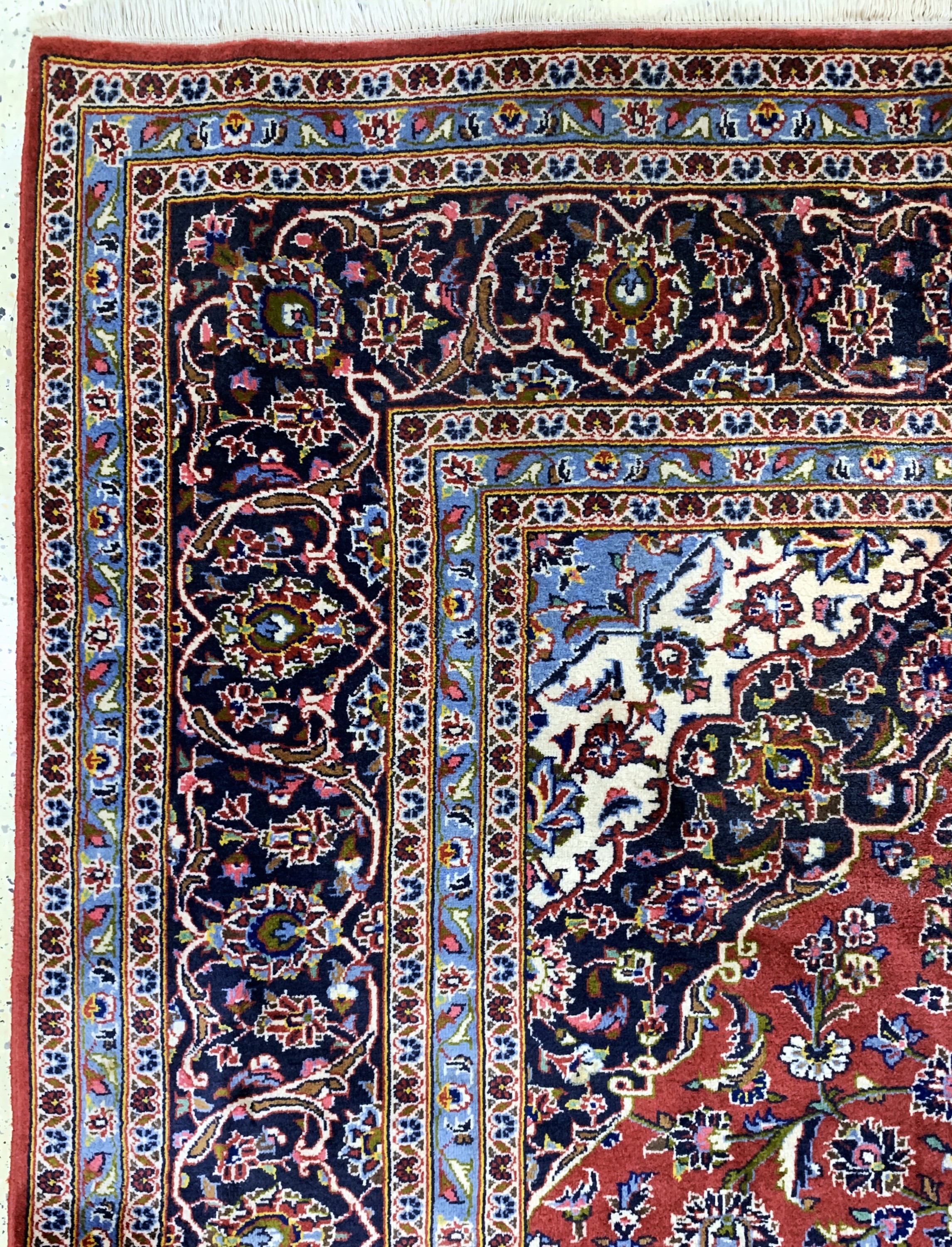 Detail d: Keschan Kork, Persien, Ende 20.Jhd, Korkwolle auf Baumwolle, ca. 352 x 250 cm, EHZ: 1-2