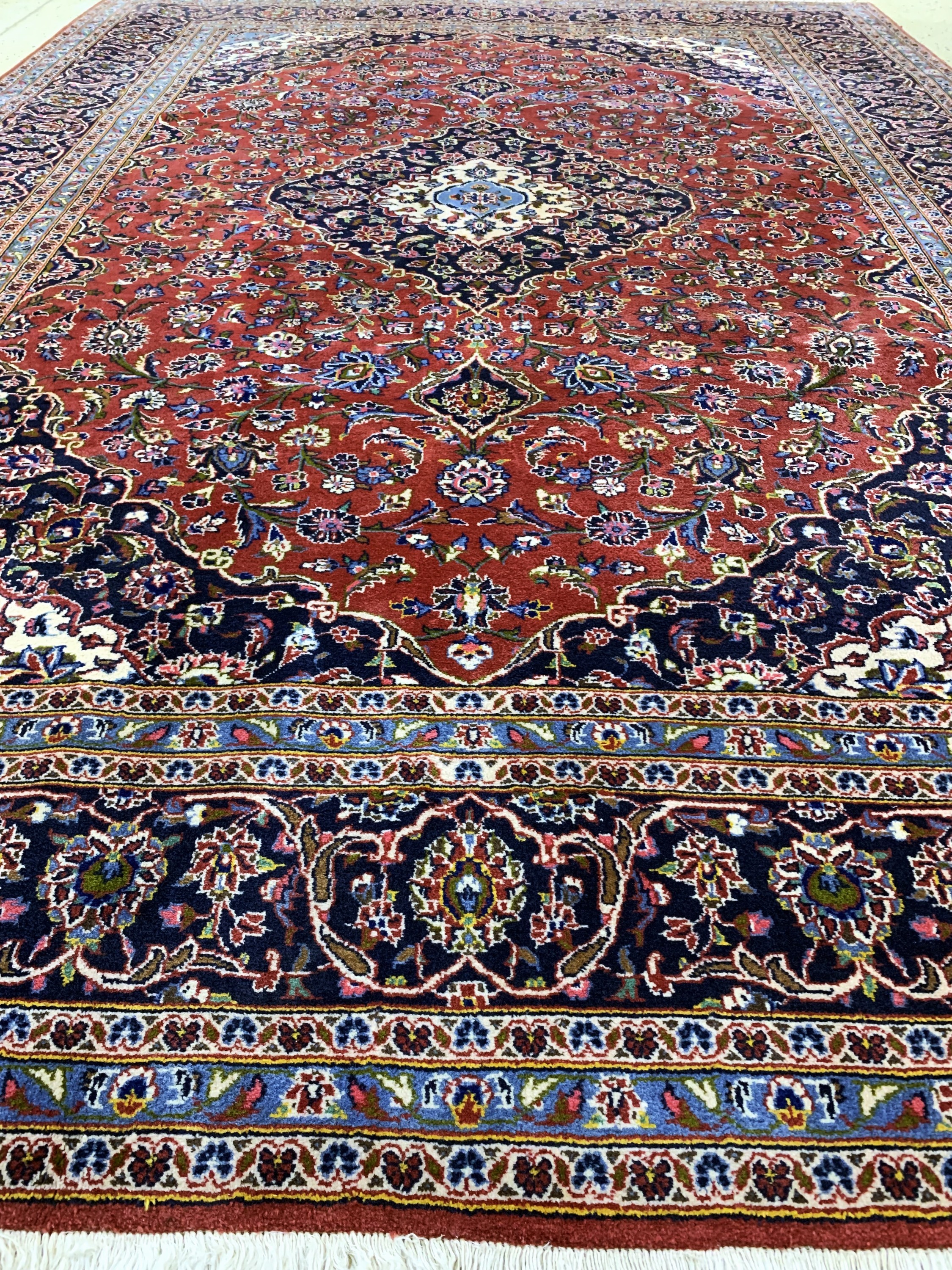 Detail f: Keschan Kork, Persien, Ende 20.Jhd, Korkwolle auf Baumwolle, ca. 352 x 250 cm, EHZ: 1-2