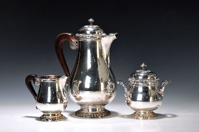 Image Kernstück/Kaffeeset, Christofle Paris, Kollektion Gallia, 20. Jh., Metall ...