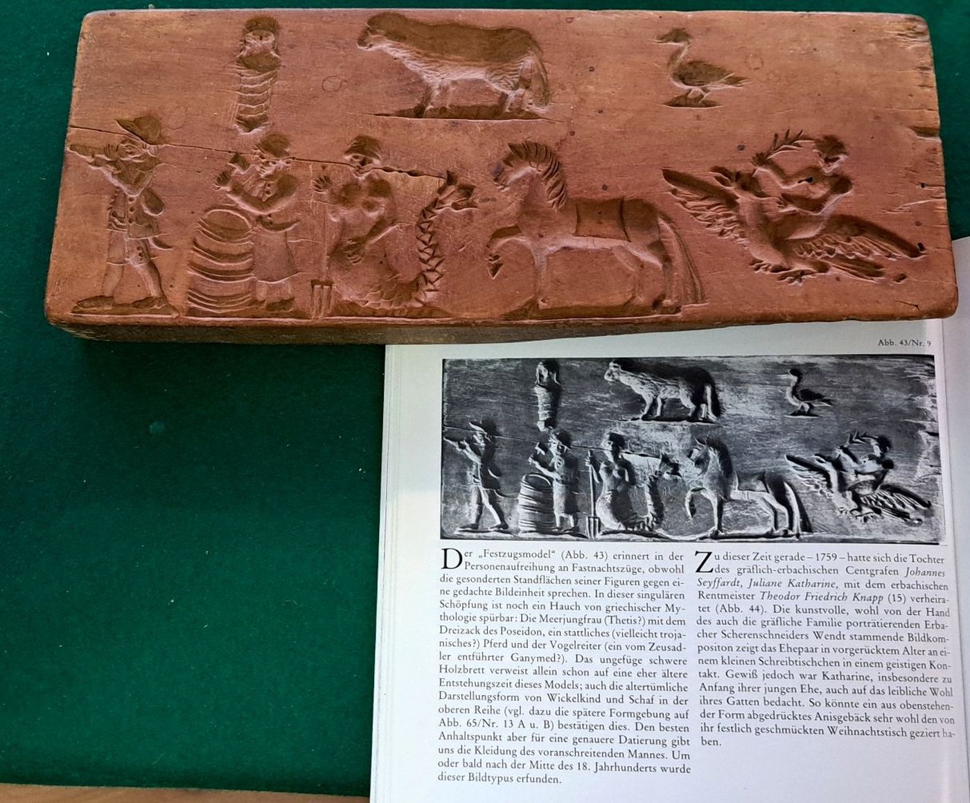 Detail i: Kleine Holzmodelsammlung für Gebäck, 14 Teile Provenienz Merck und Wedekind Raum Darmstadt, 17.- 19.. Jh., Modelschnitzkunst aus verschiedenen ...