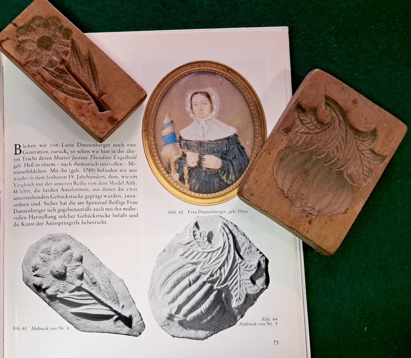 Detail n: Kleine Holzmodelsammlung für Gebäck, 14 Teile Provenienz Merck und Wedekind Raum Darmstadt, 17.- 19.. Jh., Modelschnitzkunst aus verschiedenen ...