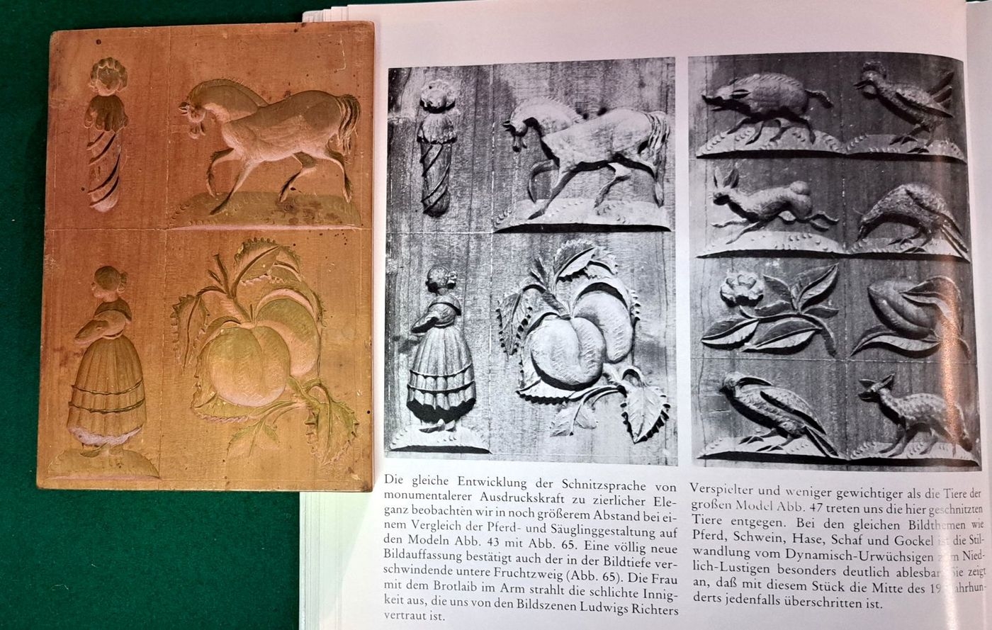 Detail p: Kleine Holzmodelsammlung für Gebäck, 14 Teile Provenienz Merck und Wedekind Raum Darmstadt, 17.- 19.. Jh., Modelschnitzkunst aus verschiedenen ...