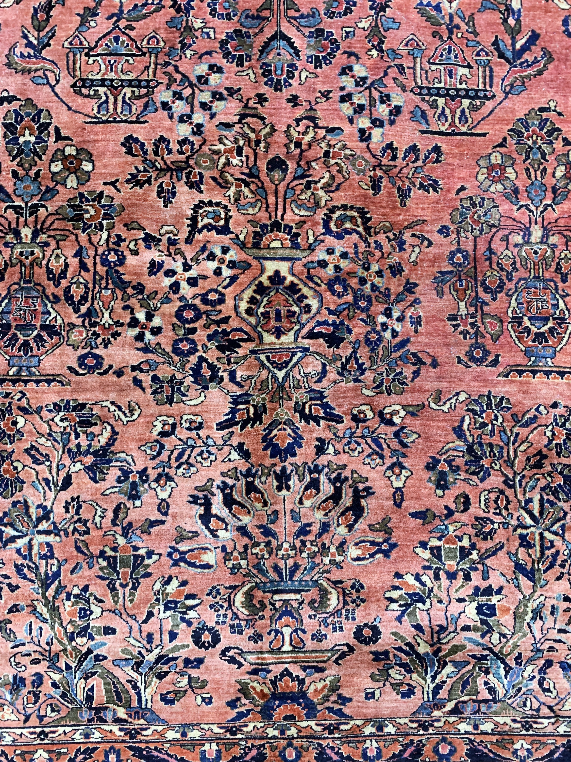 Detail c: Us Re-Import Sarogh antik, Persien, um 1900, Wolle auf Baumwolle, ca. 610 x 320 cm, EHZ: 2-3, (alte restaurierungen)
