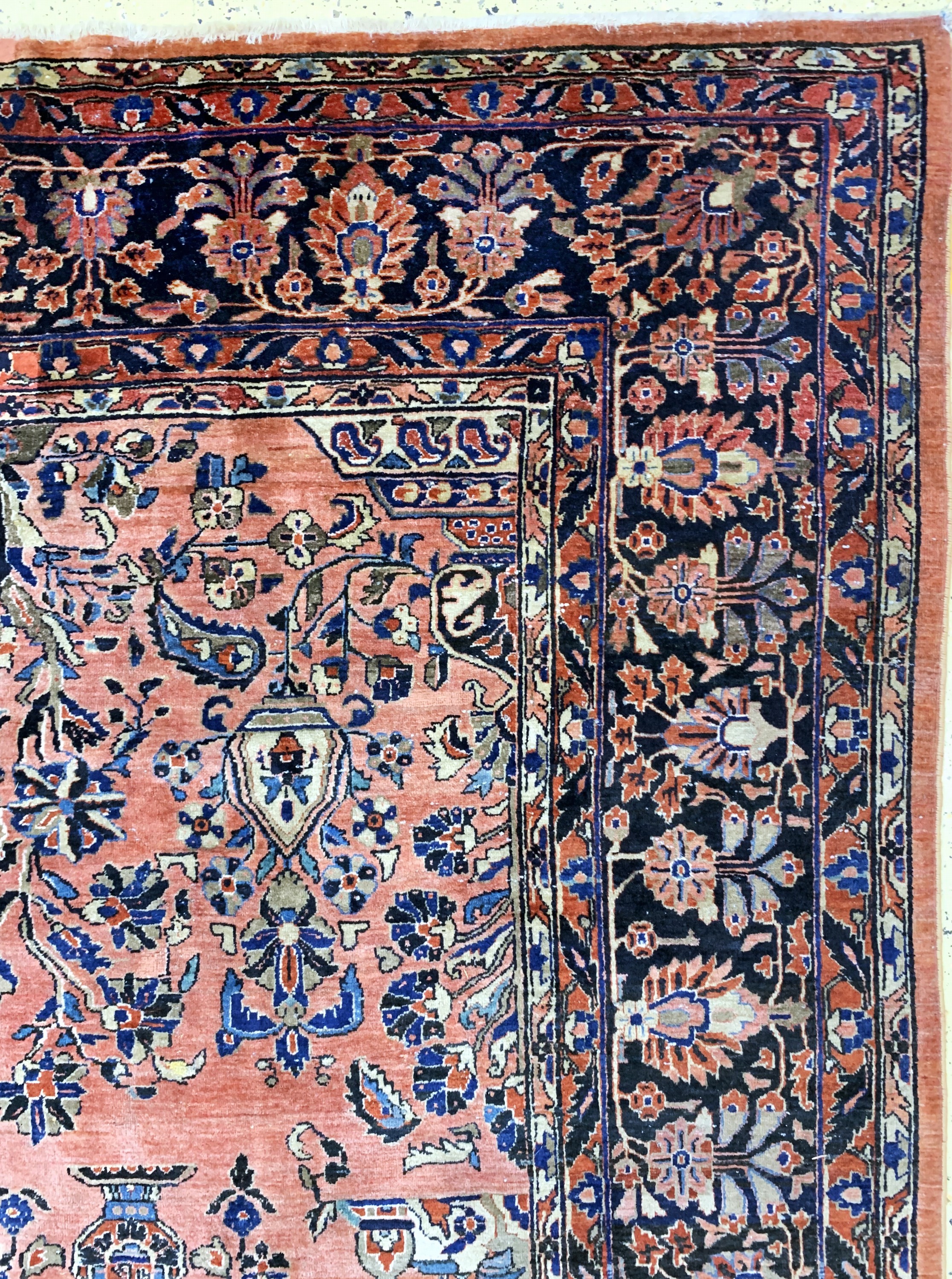 Detail f: Us Re-Import Sarogh antik, Persien, um 1900, Wolle auf Baumwolle, ca. 610 x 320 cm, EHZ: 2-3, (alte restaurierungen)