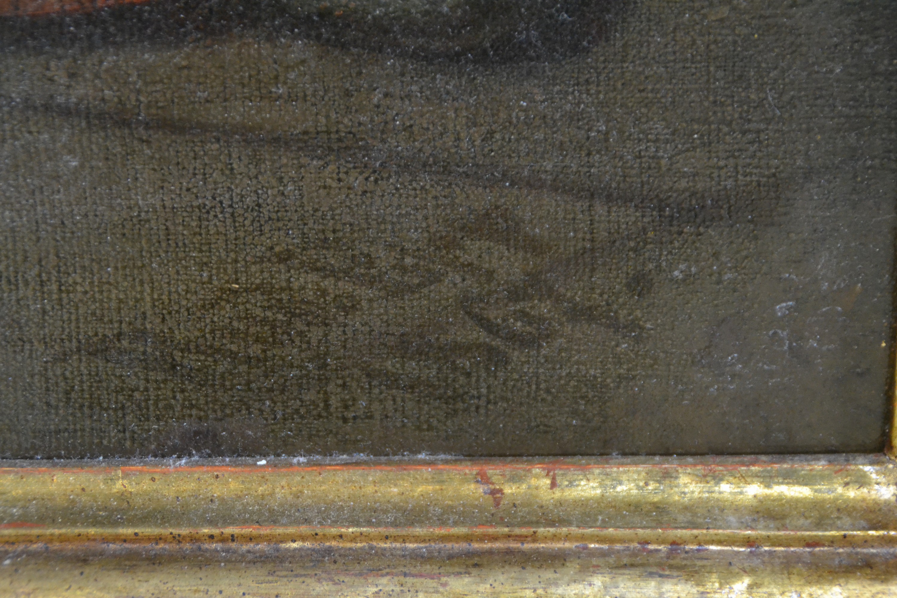 Detail c: Rudolf Epp, 1834 Eberbach-1910 München, Landleute in der Kirche, Öl/Lwd, rest., doubl., rechts unten signiert und dat. 1867, ca. 148x113cm, R. ca. ...