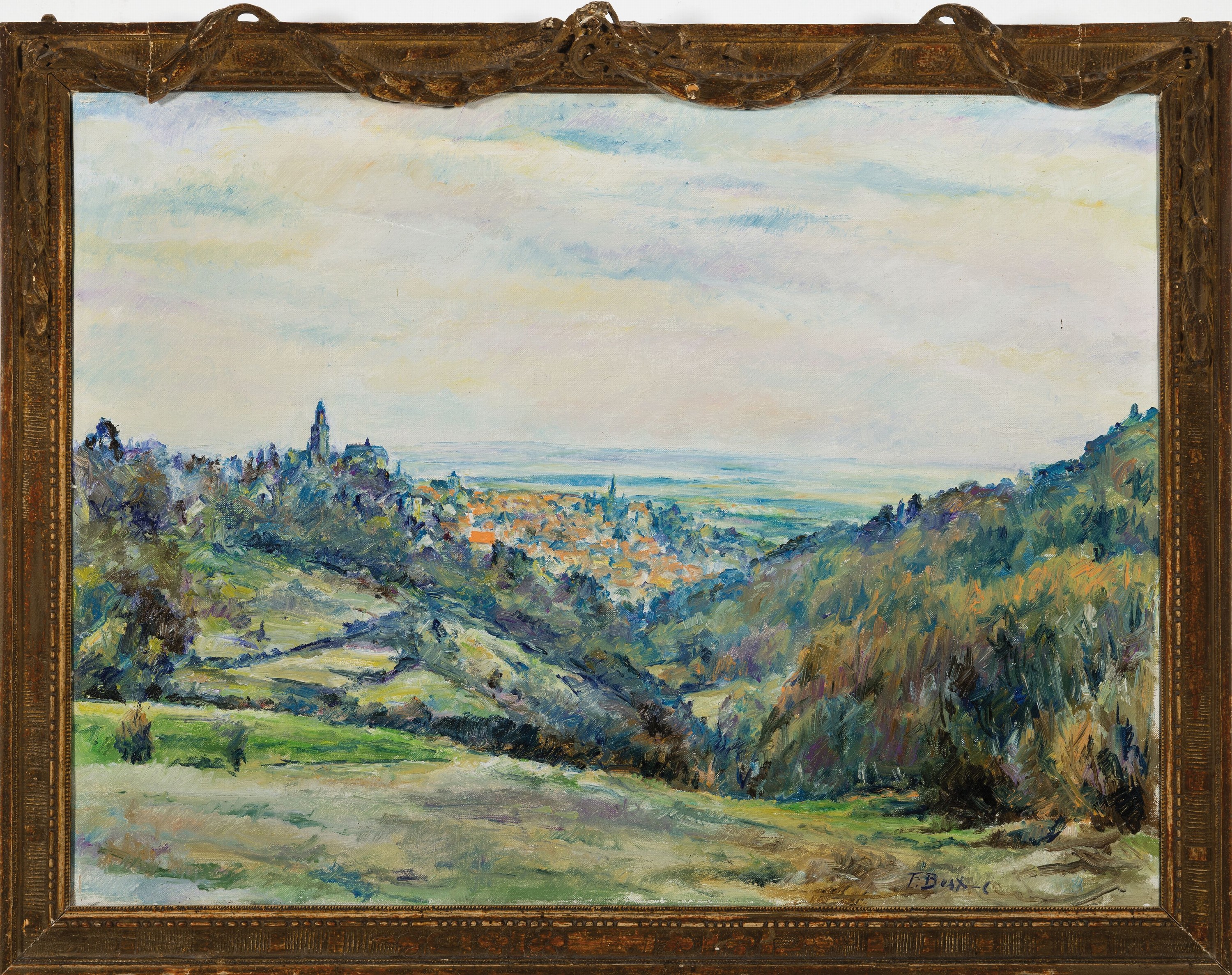 Detail k: Fritz Best-Cronberg, 1894-1980 Kronberg im Taunus, "(Vor-)Frühling", Landschaft im Taunus, so verso bezeichnet, Öl/Lwd, rechts unten ...