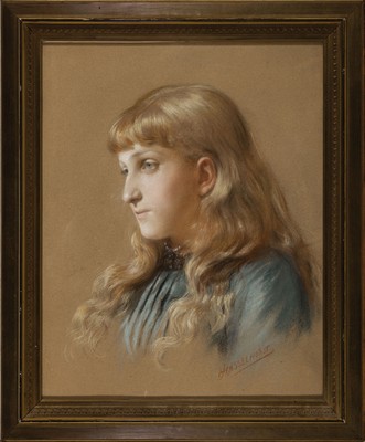 26876661k - Johann Heinrich Hasselhorst, 1825-1904 Frankfurt a.M., Pastellzeichnung auf braunem ...