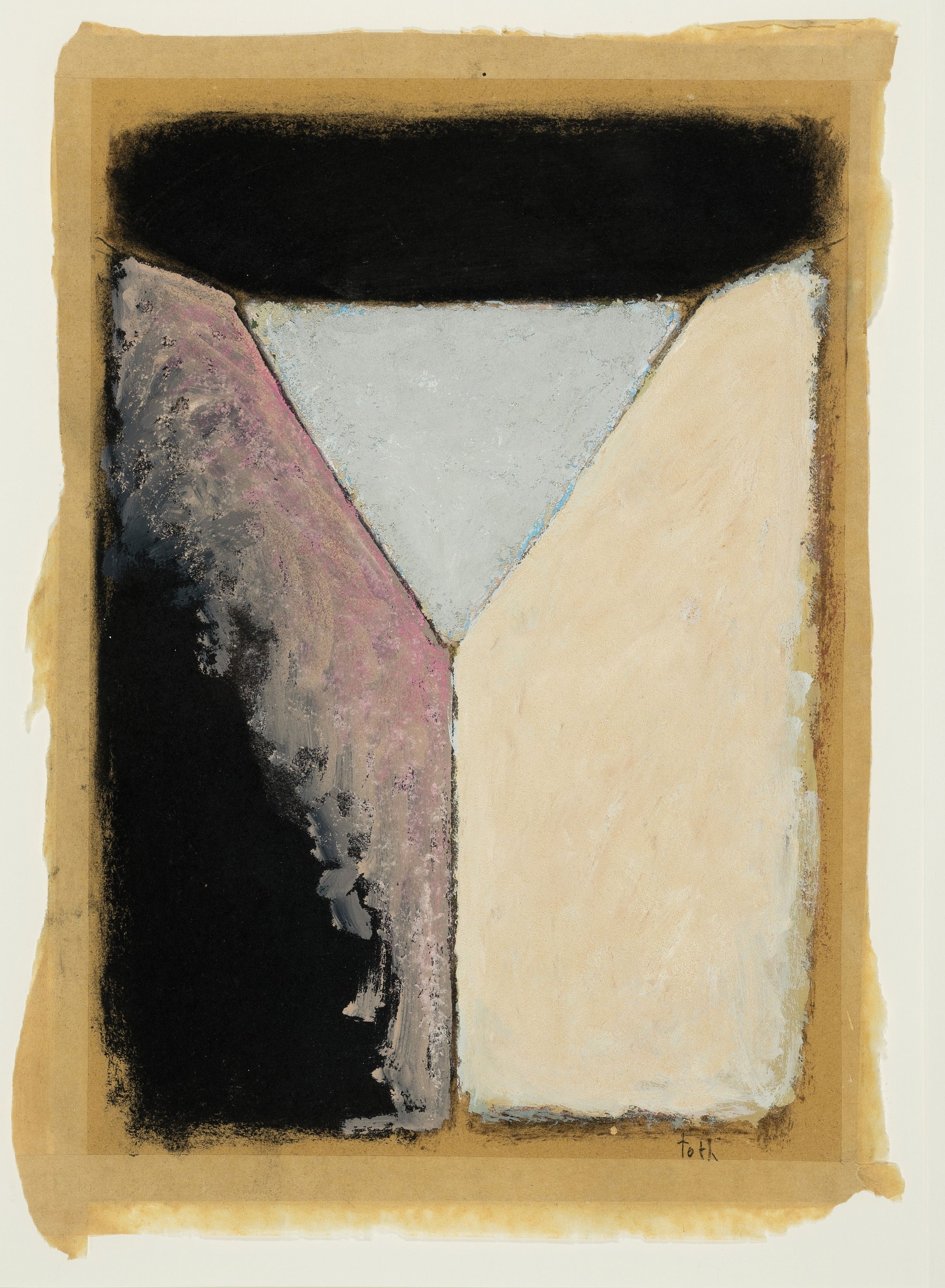 Andreas Toth, geb. 1951 Karnei/Jugoslawien, "Emotion", 1986, signiert, Mischtechnik auf Karton, ca. 59x40 cm, unter Glas gerahmt 80x60cm, ...
