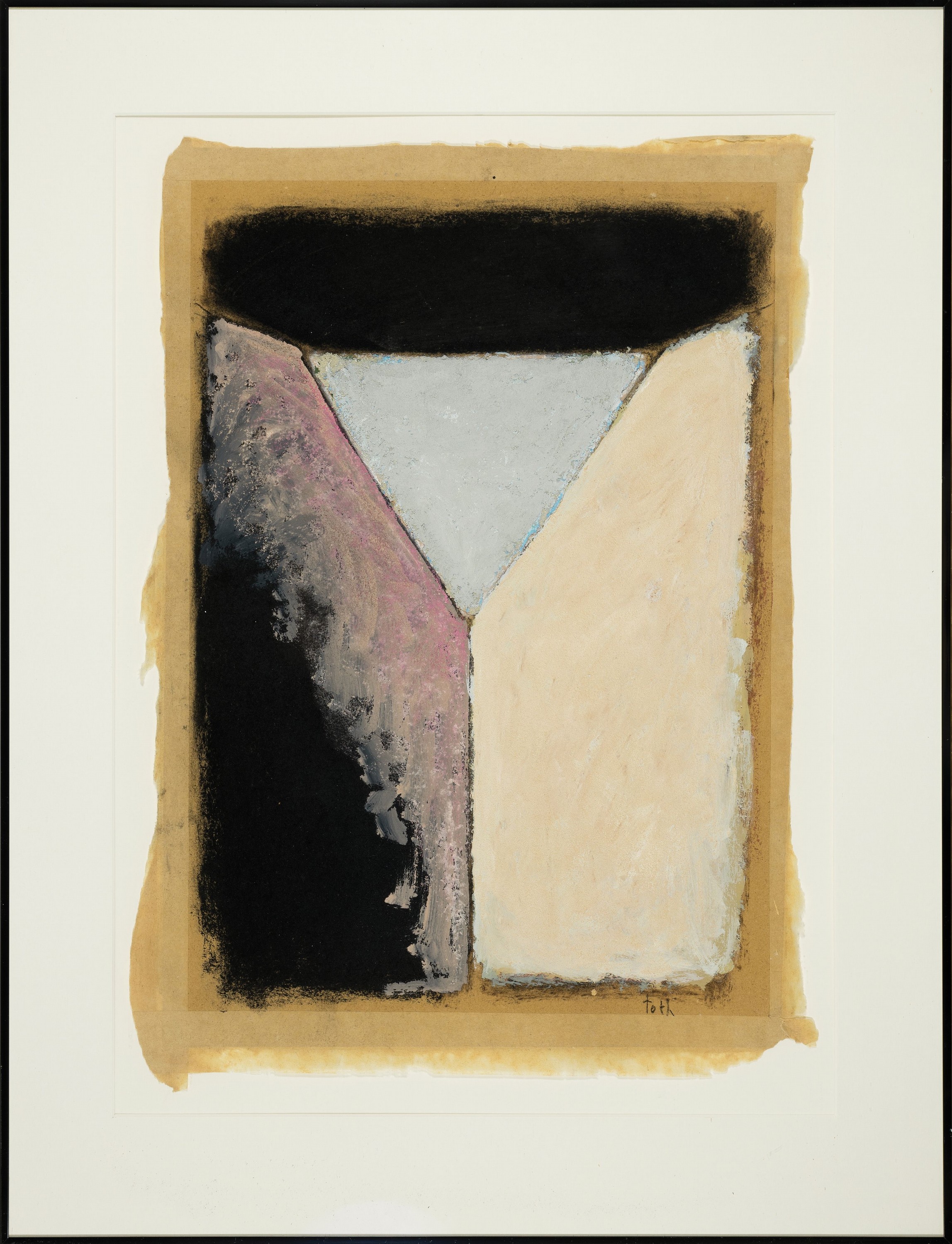 Detail k: Andreas Toth, geb. 1951 Karnei/Jugoslawien, "Emotion", 1986, signiert, Mischtechnik auf Karton, ca. 59x40 cm, unter Glas gerahmt 80x60cm, ...