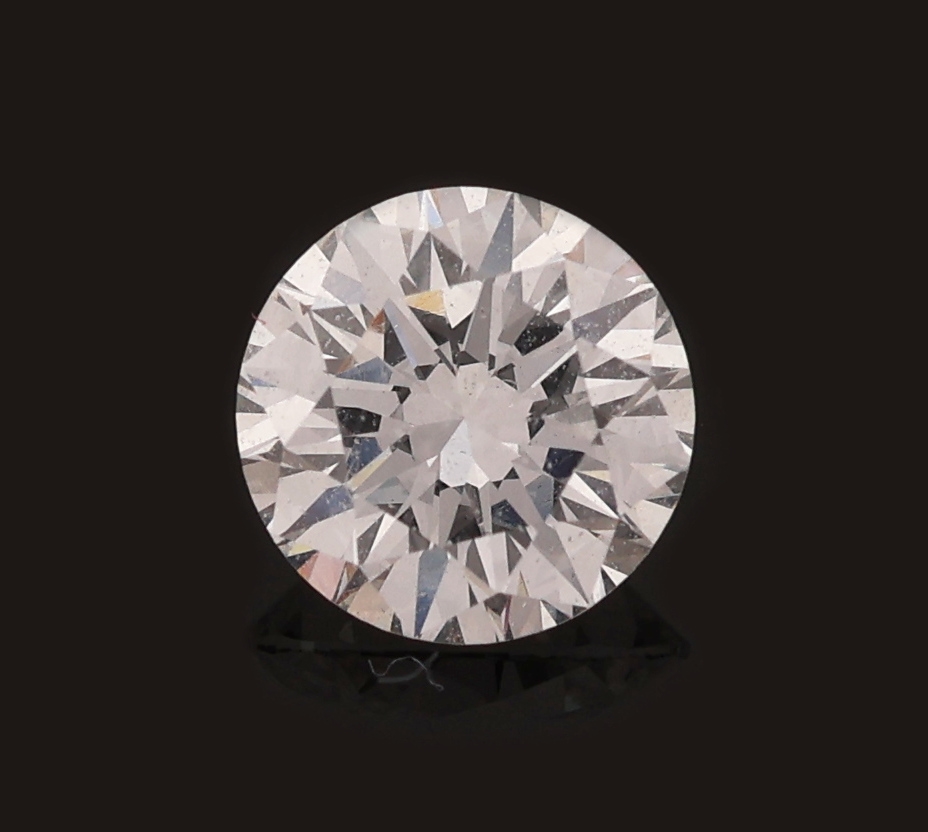 Detail a: Loser Brillant, ca. 0.760 ct, hochfeines Weiß+(D)/lr, Schliff sehr gut, Proportionen sehr gut, Floureszenz keine, Expertise DiamantPrüflabor ...