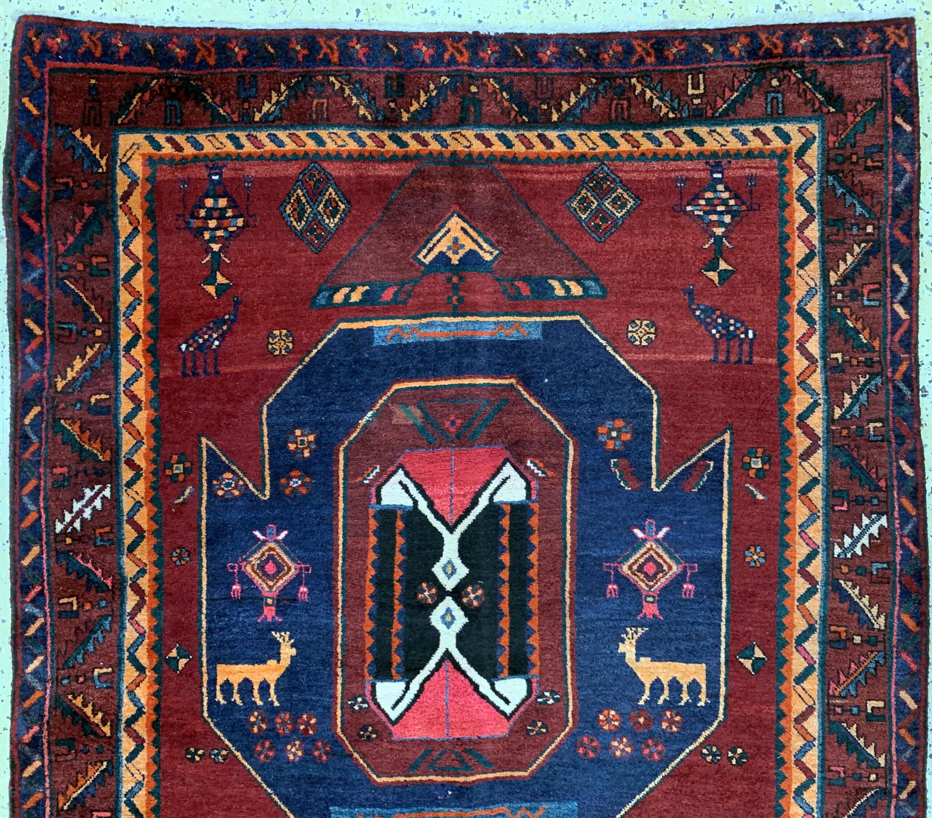 Detail a: Kordi alt, Persien, Mitte 20.Jhd, Wolle aufBaumwolle, ca. 370 x 146 cm, EHZ: 1-2