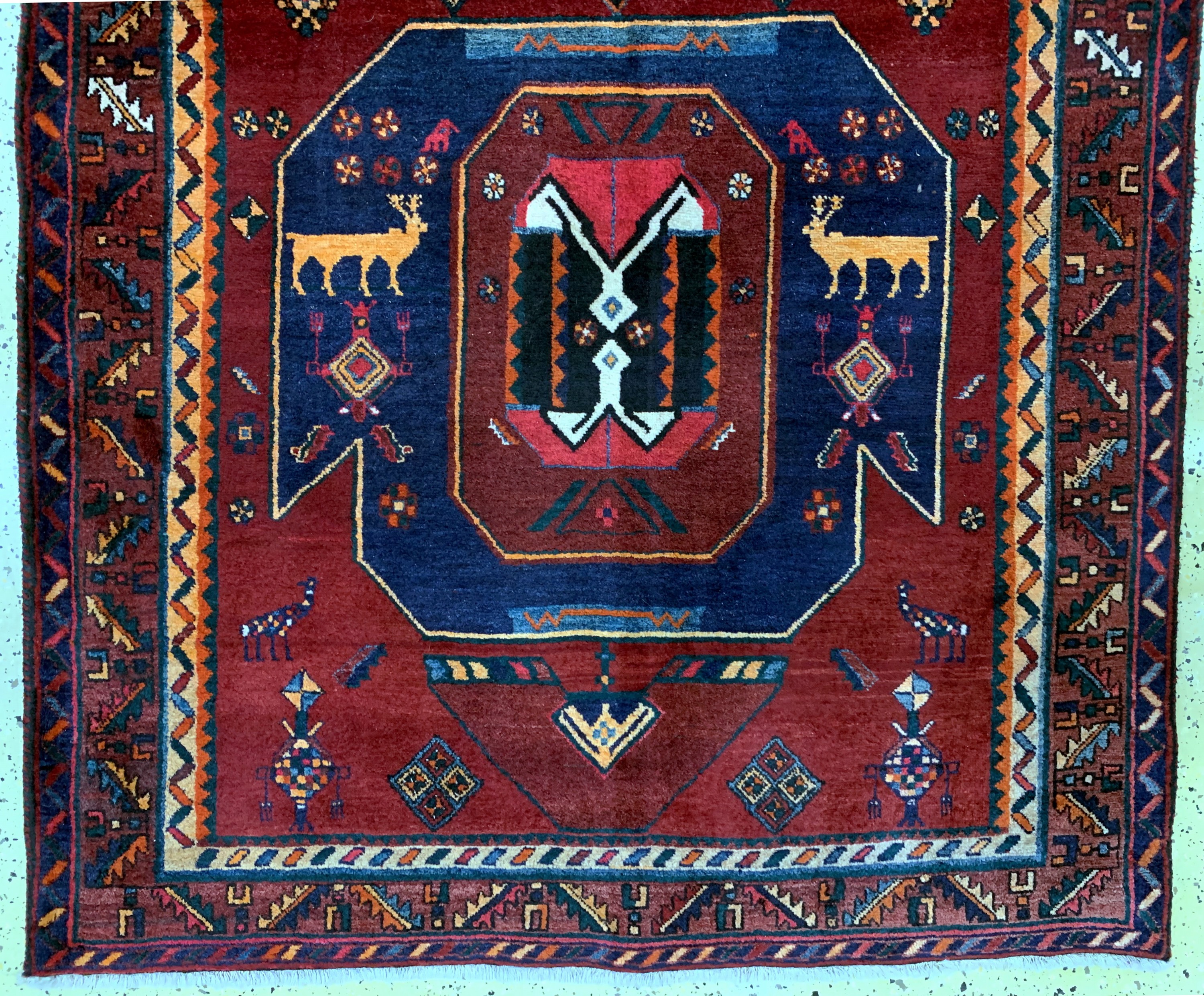 Detail c: Kordi alt, Persien, Mitte 20.Jhd, Wolle aufBaumwolle, ca. 370 x 146 cm, EHZ: 1-2