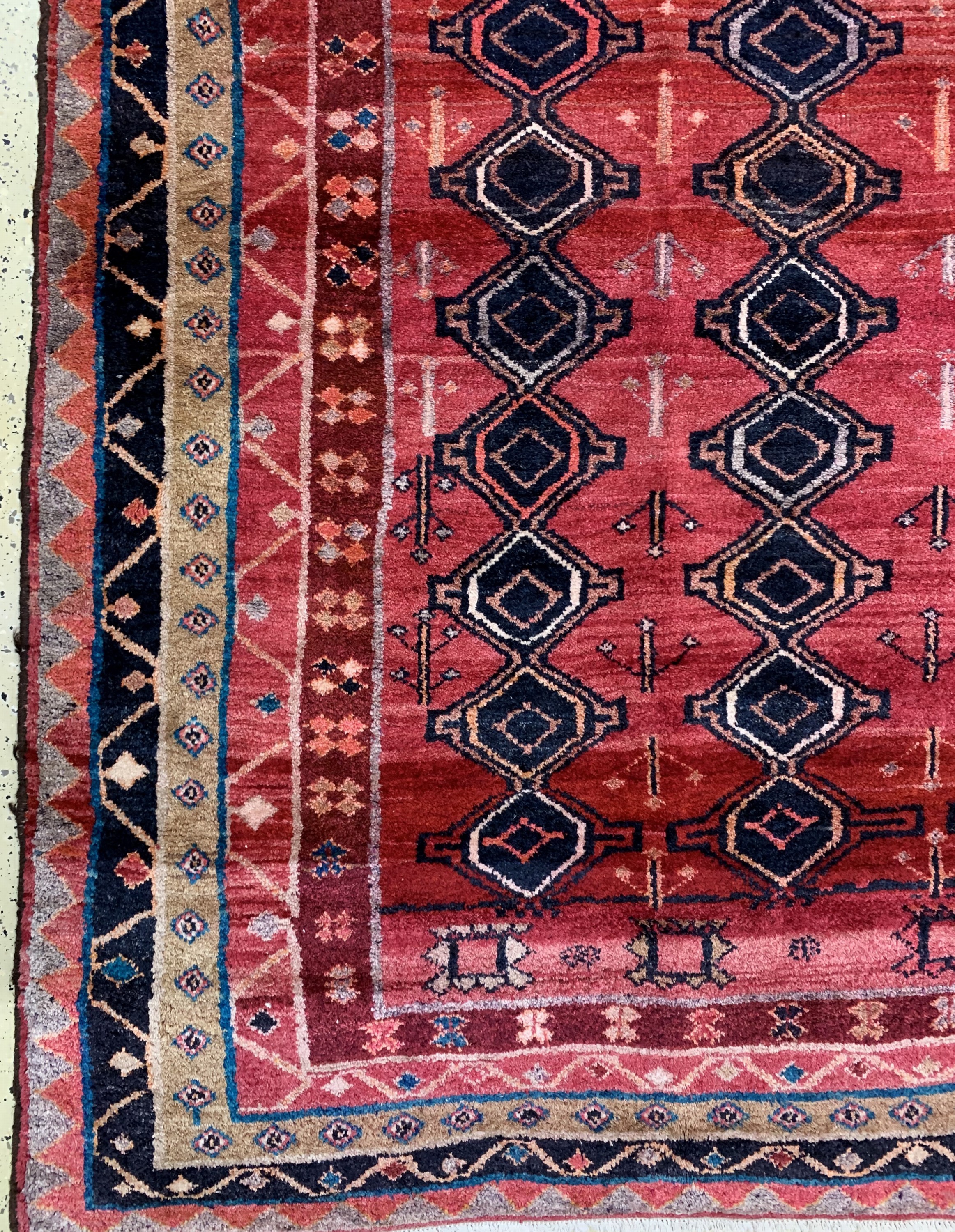 Detail b: Hamadan alt, Persien, Anfang 20.Jhd, Wolle auf Baumwolle, ca. 370 x 305 cm, EHZ: 3