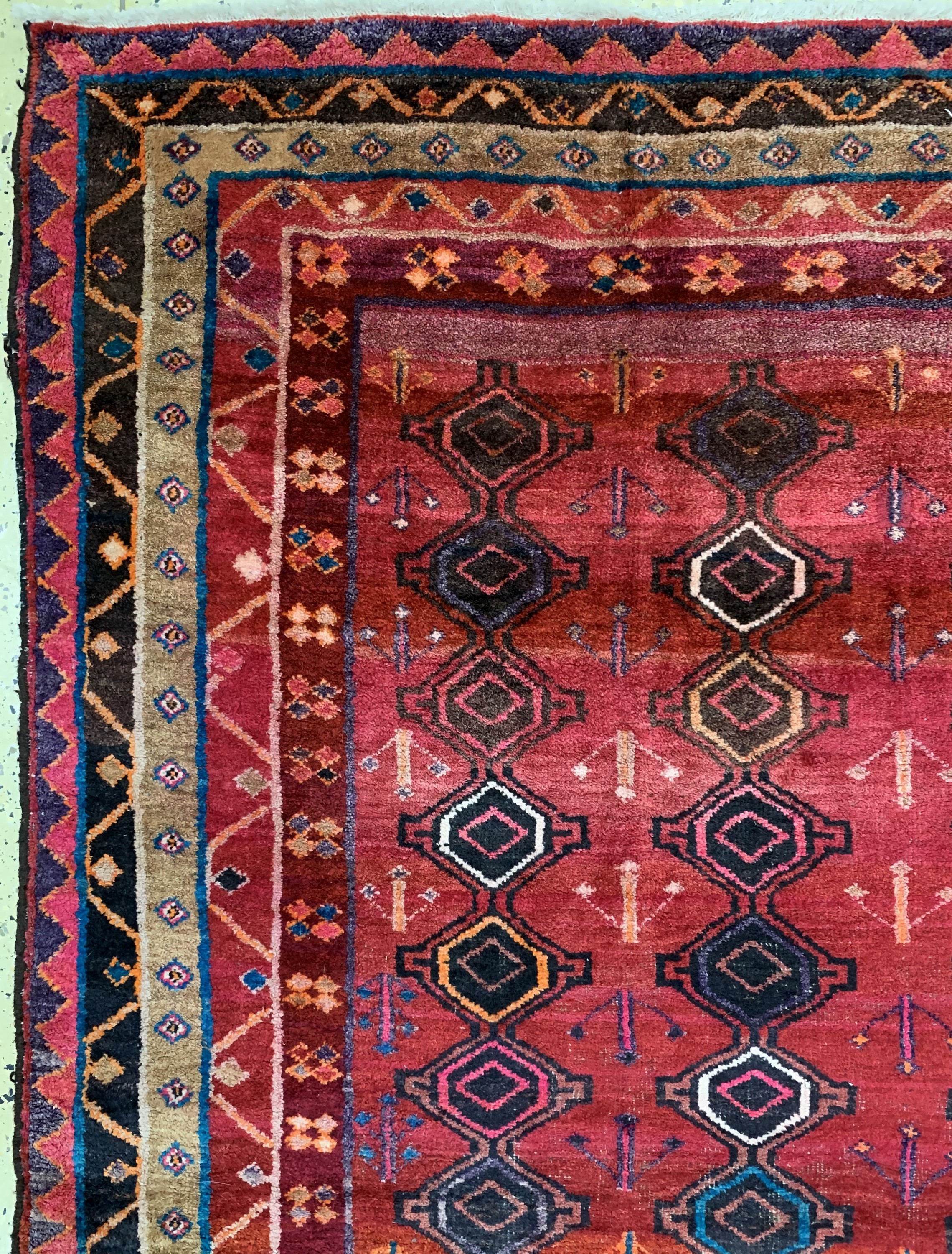Detail d: Hamadan alt, Persien, Anfang 20.Jhd, Wolle auf Baumwolle, ca. 370 x 305 cm, EHZ: 3