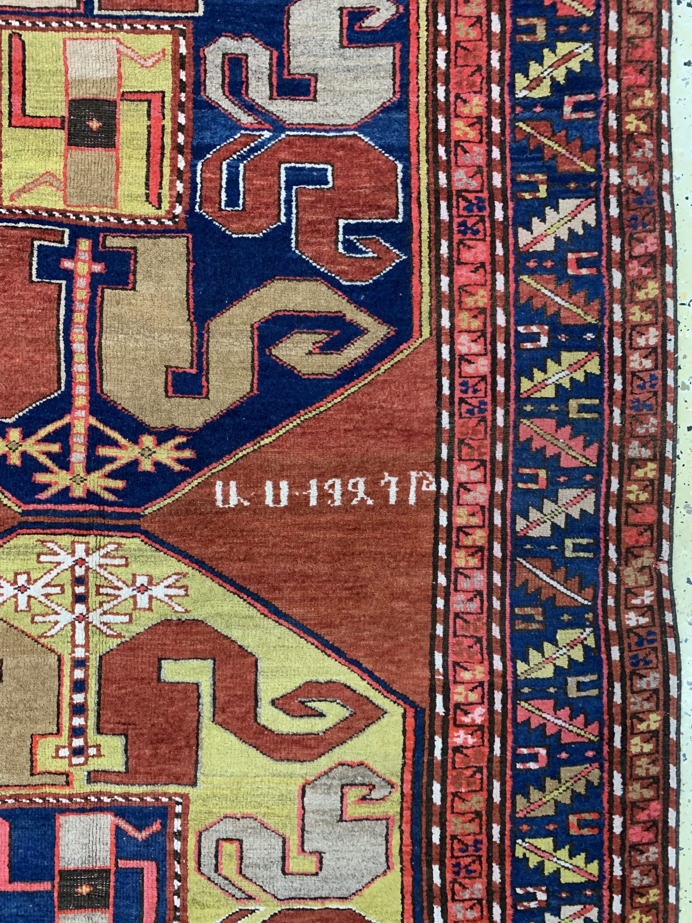 Detail c: Wolkenband Kazak, Kaukasus, Anfang 20.Jhd, Wolle auf Wolle, ca. 220 x 133 cm, EHZ: 3