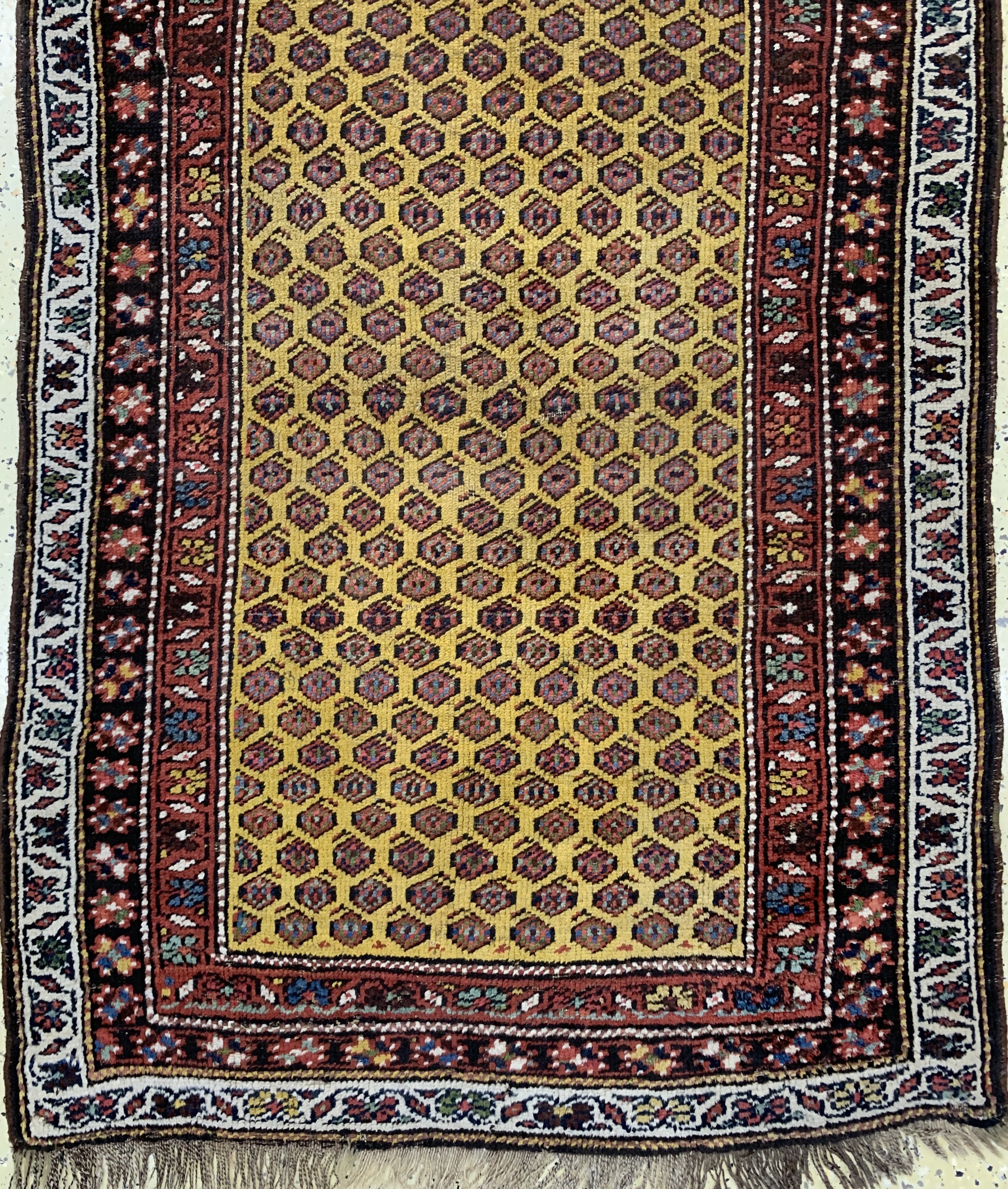 Detail c: Antiker Kordi Dorfteppich, Persien, 19.Jhd,Wolle auf Wolle, ca. 300 x 110 cm, EHZ: 4
