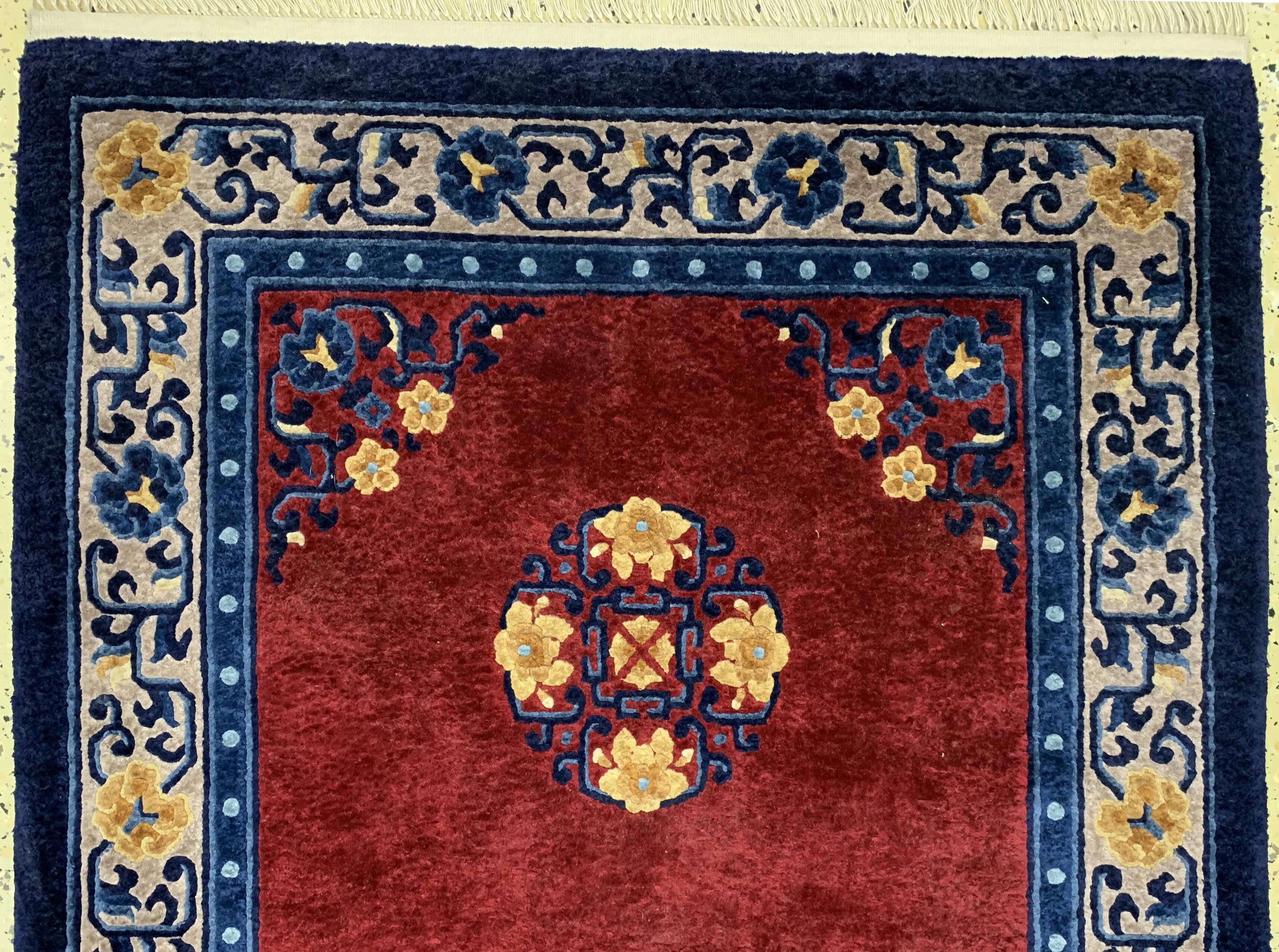 Detail a: Seiden Peking, China, Mitte 20.Jhd, reine Naturseide, ca. 155 x 92 cm, EHZ: 2