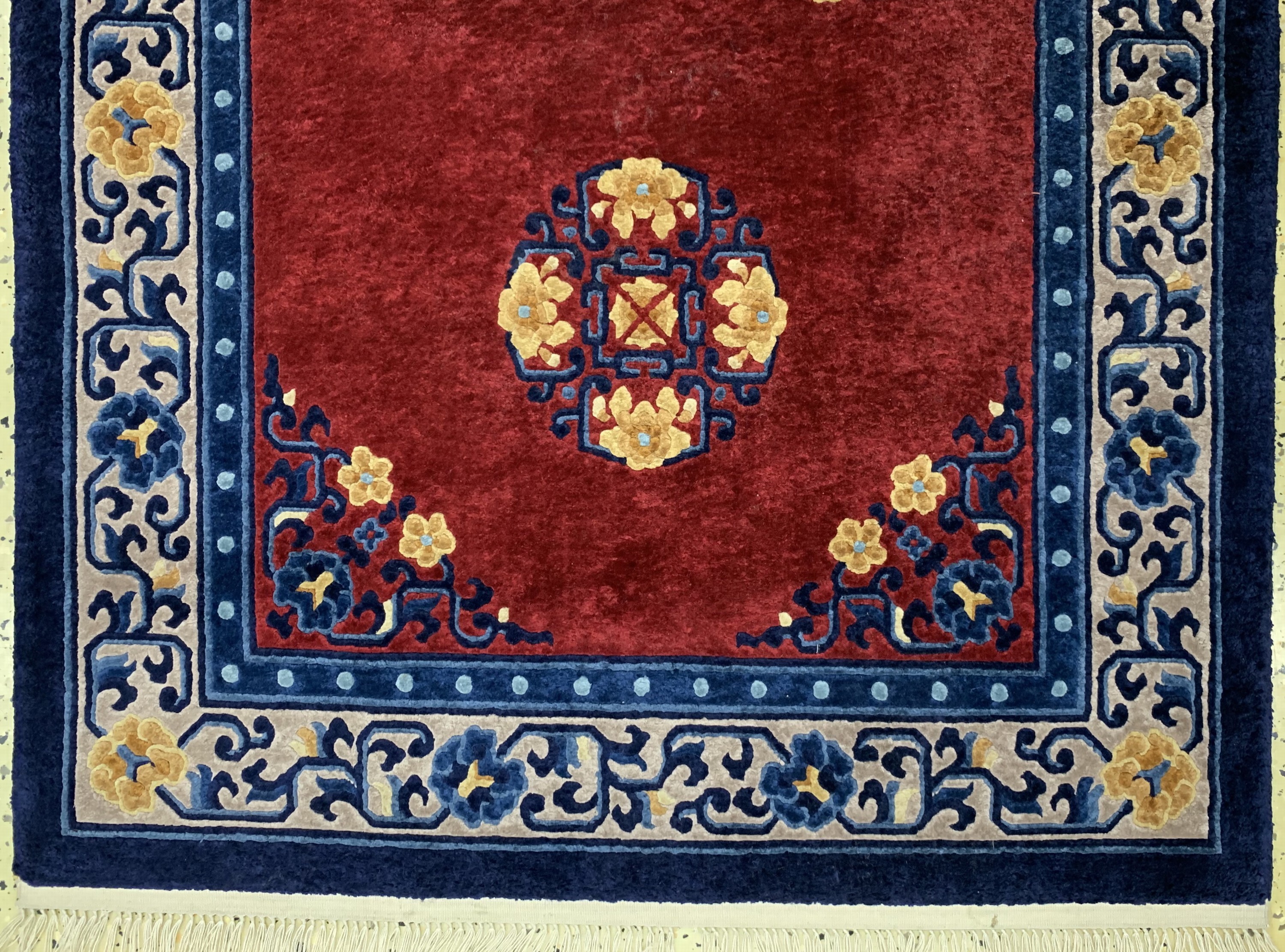 Detail b: Seiden Peking, China, Mitte 20.Jhd, reine Naturseide, ca. 155 x 92 cm, EHZ: 2