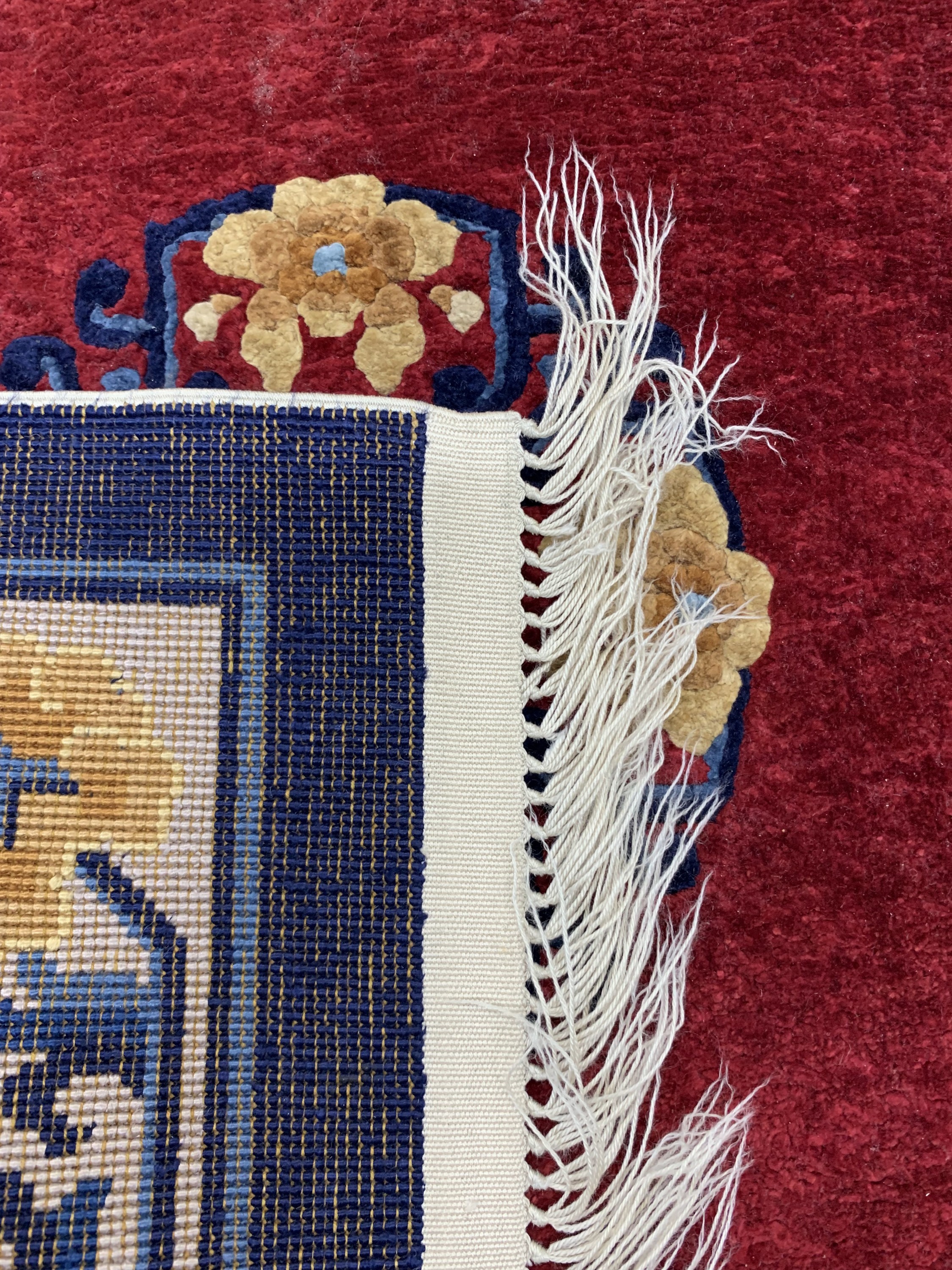 Detail d: Seiden Peking, China, Mitte 20.Jhd, reine Naturseide, ca. 155 x 92 cm, EHZ: 2