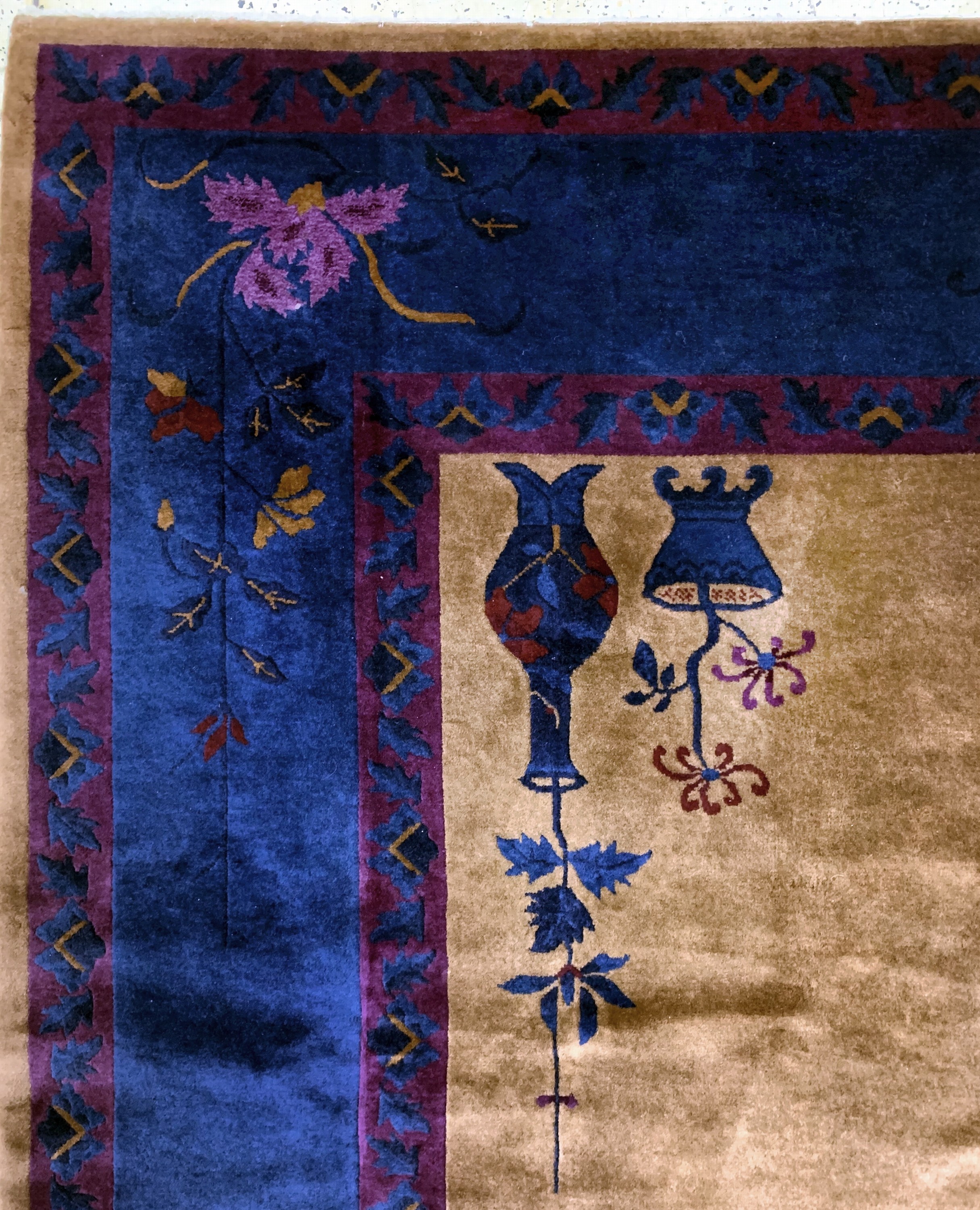 Detail d: Antiker Peking, China, um 1900, Manchester-Korkwolle, ca. 351 x 284 cm, EHZ: 3