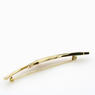 26878003a - Brosche mit Rubin und Brillanten, GG 585/000, Brill. zus. ca. 0.28 ct feines ...