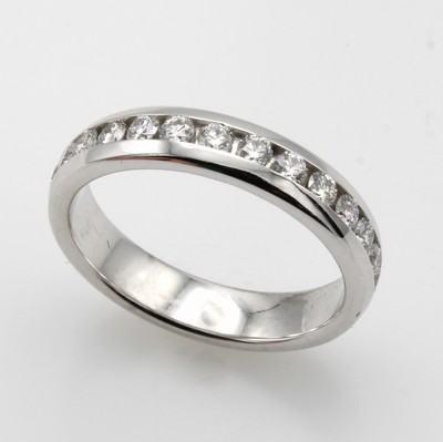 Image 26878017 - Memoryring mit Brillanten, GG 750/000, rund-um bes. m. Brill. zus. ca. 1.0 ct ...