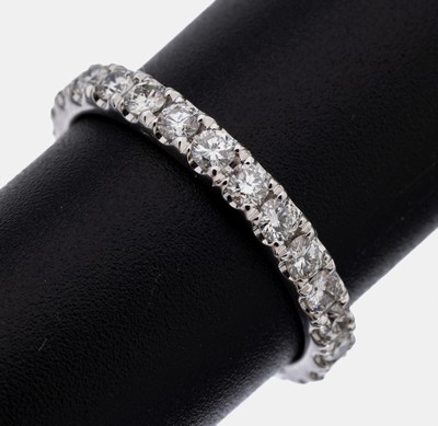 Image 26878035 - 14 kt Gold Brillant-Memoryring, WG 585/000,Brillanten zus. ca. 1.14 ct feines ...