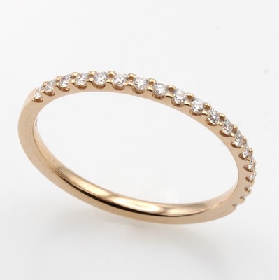 Image 26878072 - Halbmemoryring mit Brillanten, RG 585/000, Brill. zus. ca. 0.25 ct feines Weiß/si, ...