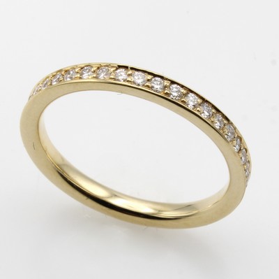 Image 26878079 - Memoryring mit Brillanten, GG 585/000, rund-um bes. mit Brill. zus. ca. 0.50 ct ...