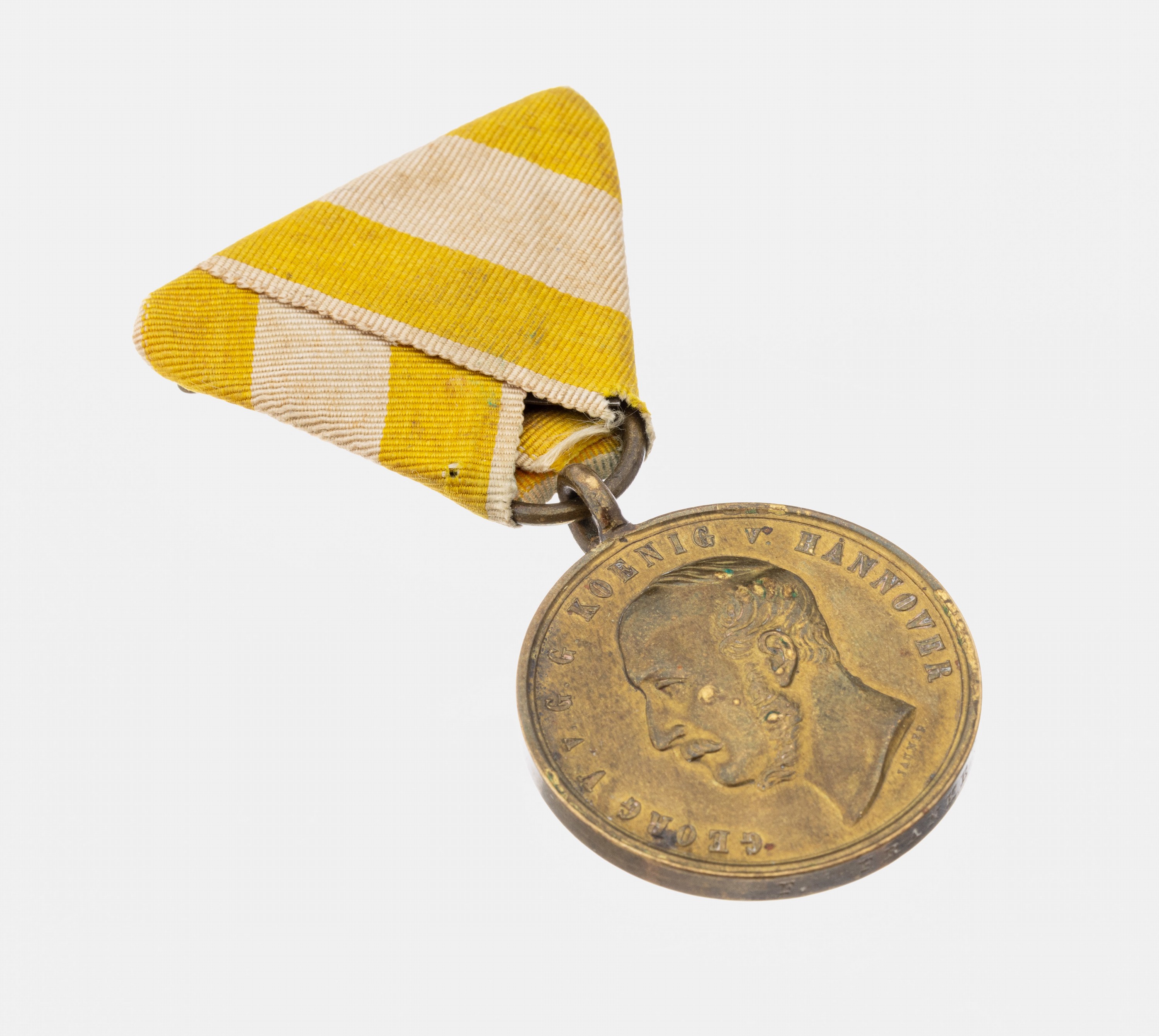 Langensalza-Medaille, Bronze, gestiftet durch König Georg V. von Hannover (AV), wurde vergeben an alle Soldaten, die an der Schlachtvon Langensalza ...