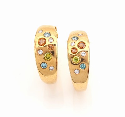 Image 26878607 - Paar 18 kt Gold Brillant-Ohrstecker, GG 750/000, qualitätvolle Verarbeitung, 18 ...