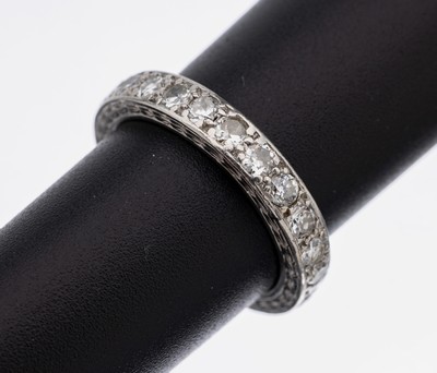 Image 26878616 - Platin Diamant-Ring, Pt gepr., Brillanten und Altschliffdiamanten zus. ca. 1.50 ct ...