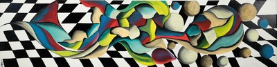 26878667k - Jennifer Gilhaus, geb. 1986 Osnabrück, Schachbrettlady, Acryl und Lack auf Lwd, ...